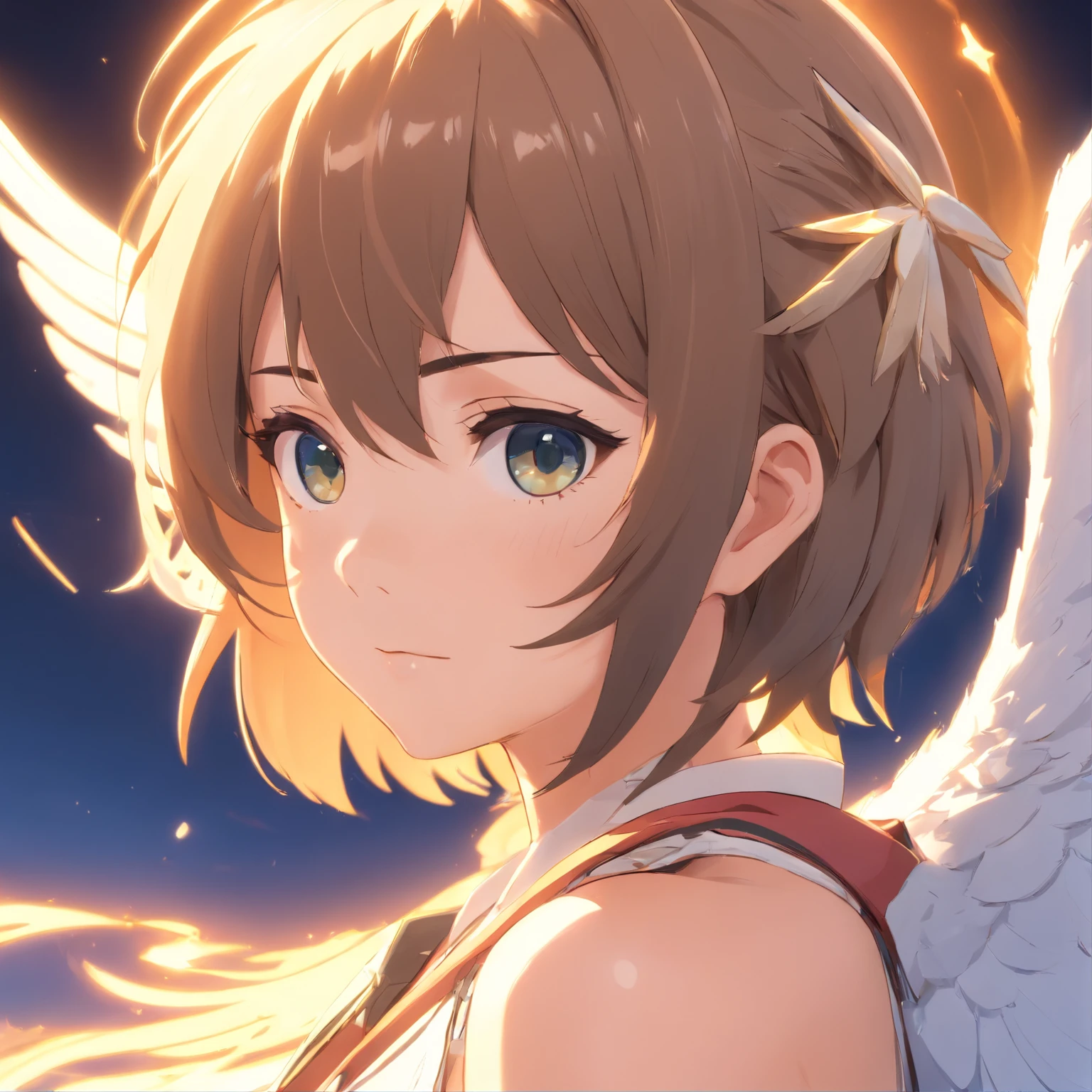 angelic warrior::4 hyper-realistic ::5 detailed character expressions :: 3 Ultra-detailed Quality 3D Octane Render :: volumetric lighting