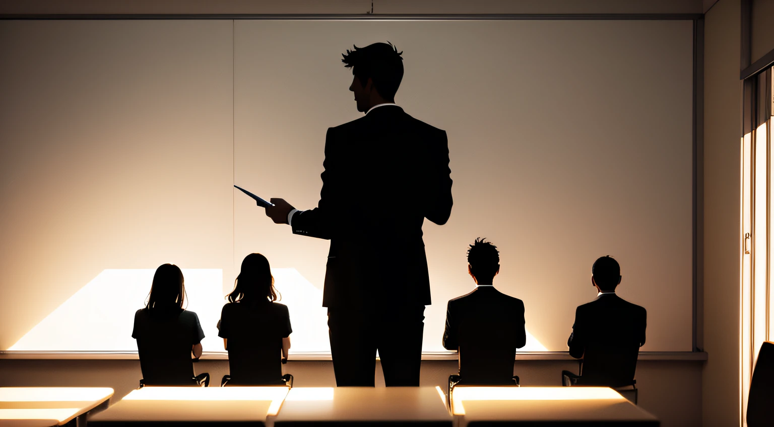 male teacher silhouette