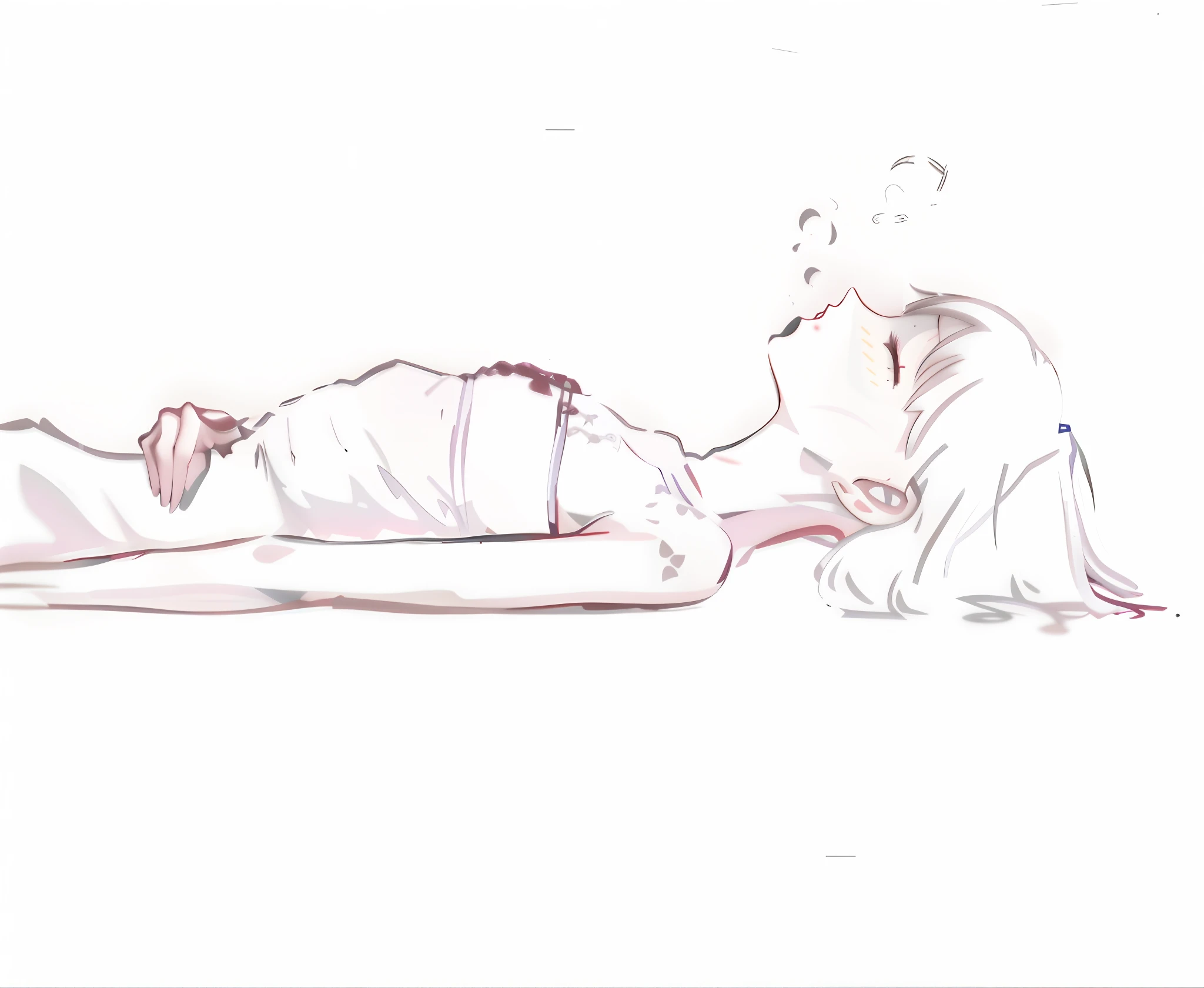 Thin stature,hunger,weak,girl,Sleep lying down