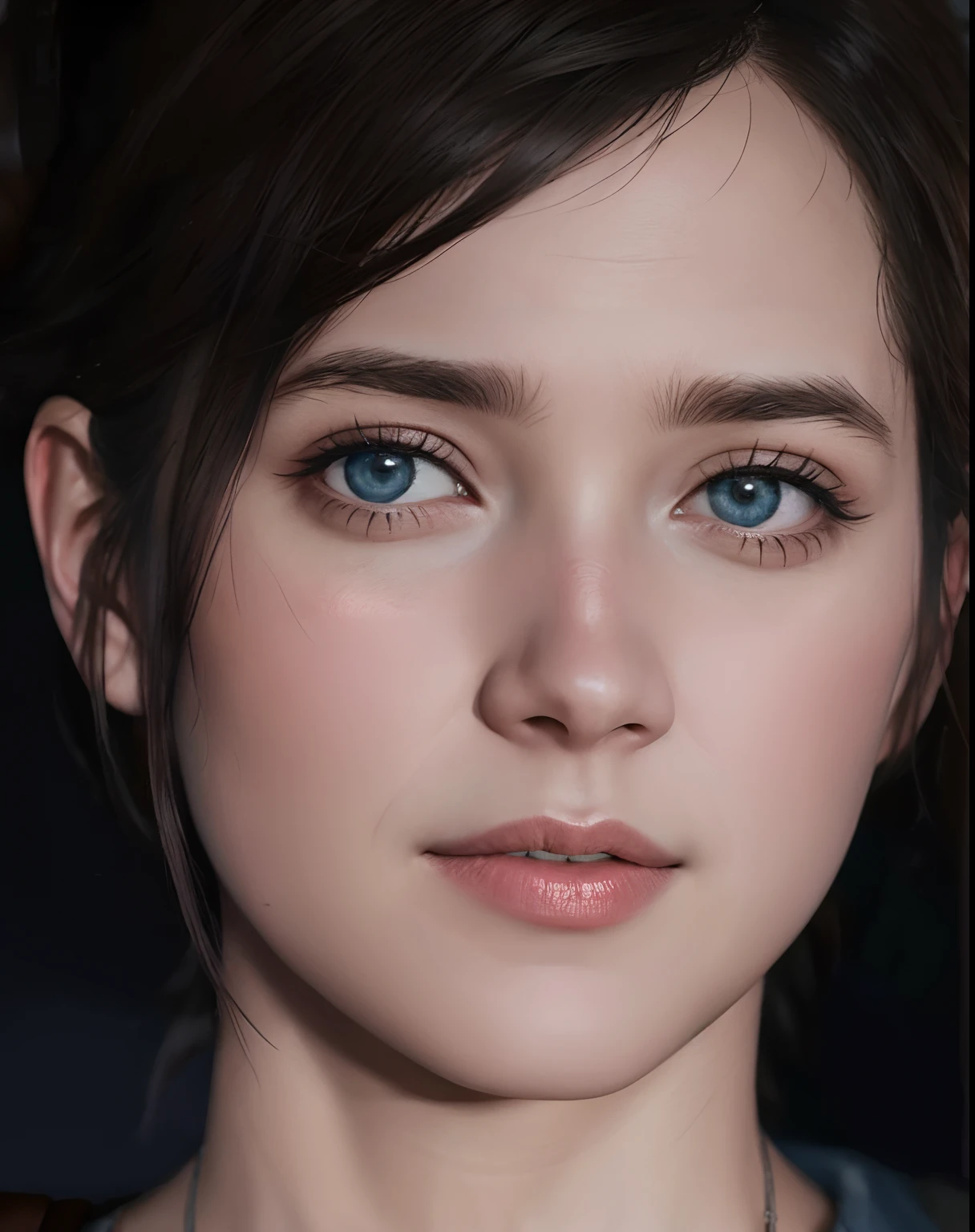 There's a woman in a blue shirt and a tie, Ultra - rostos realistas, Maia Sandu Hiper-realista, retrato ultra realista, Cinematic realistic portrait, retrato ultra detalhado, rostos fotorrealistas, Rostos UHD ultrarrealistas, Rosto ultra realista, imagem ultra realista, Ellie (last of us), hiper-realismo 8k, rostos ultra realistas, hiper-realismo 8K