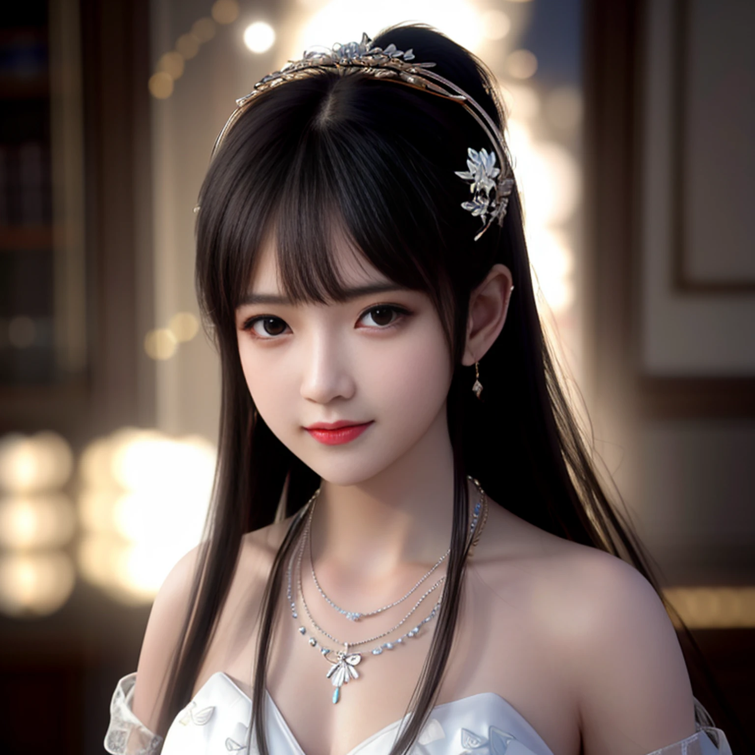 best quality, masterpiece, highres, 1girl,china dress,hair ornament,necklace, jewelry,Beautiful face,upon_body, tyndall effect,photorealistic, dark studio, rim lighting, two tone lighting,(high detailed skin:1.2), 8k uhd, dslr, soft lighting, high quality, volumetric lighting, candid, Photograph, high resolution, 4k, 8k, Bokeh