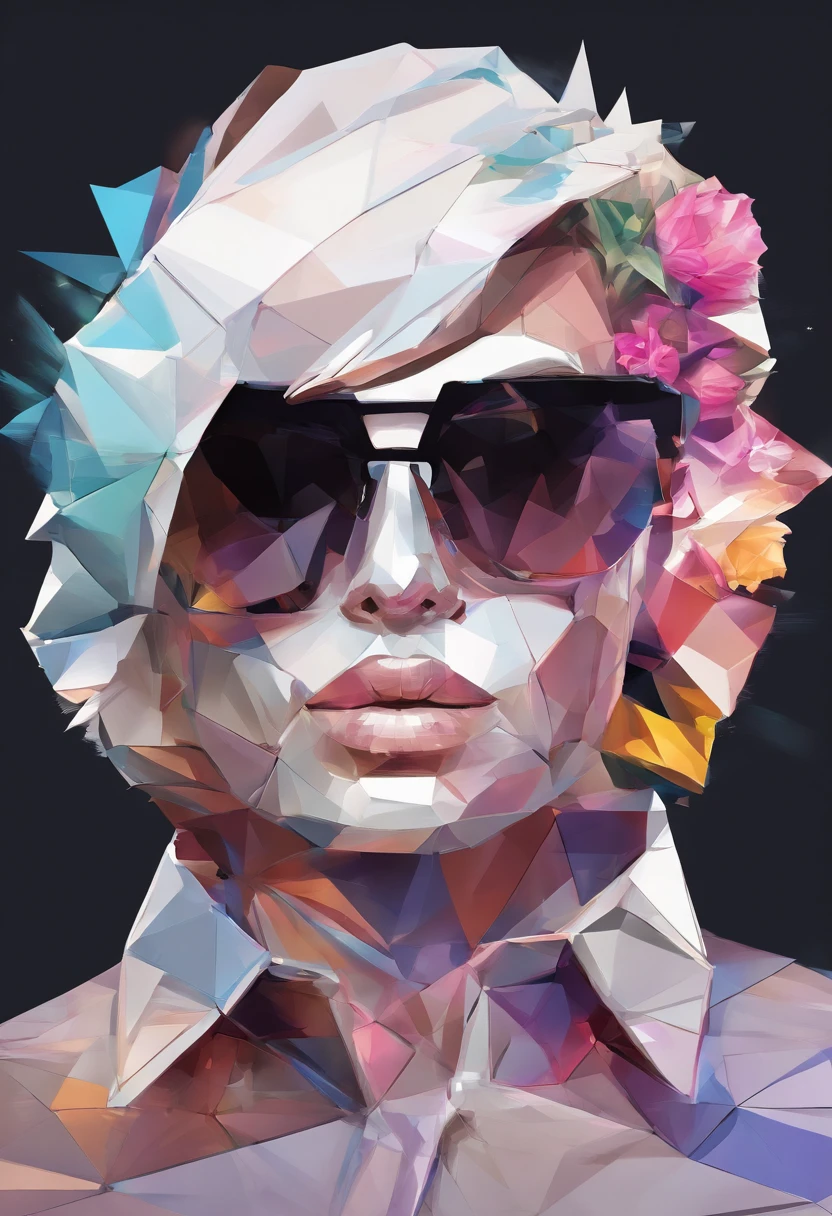 Perfect alignment, Zodiac signs in jackets,crystal vases,Rose flower, Wearing sunglasses, cheerfulness, Standing position, Abstract beauty, Centered, Looking at the camera, Facing the camera, nearing perfection, Dynamic, Highly detailed, smooth, Sharp focus, 8K, high definition resolution, illustration, Art by Carne Griffiths and Wadim Kashin, White background