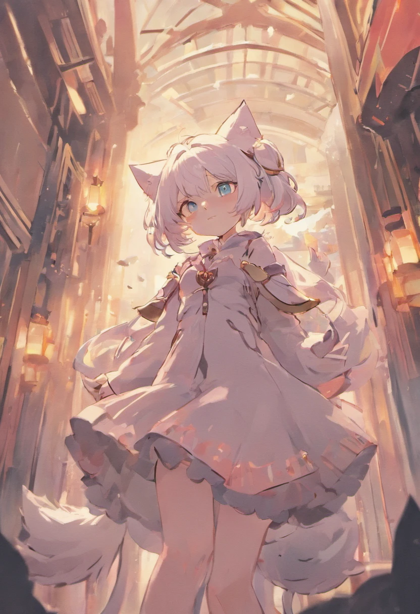 anime girl with white hair and blue eyes and a cat ears, from arknights, white - haired fox, white cat girl, white cyan, white fox ears, holo is a wolf girl, an anime portrait of cirno, white glowing eyes, anime girl with cat ears, anime moe artstyle, holo if a wolf girl, beautiful anime catgirl