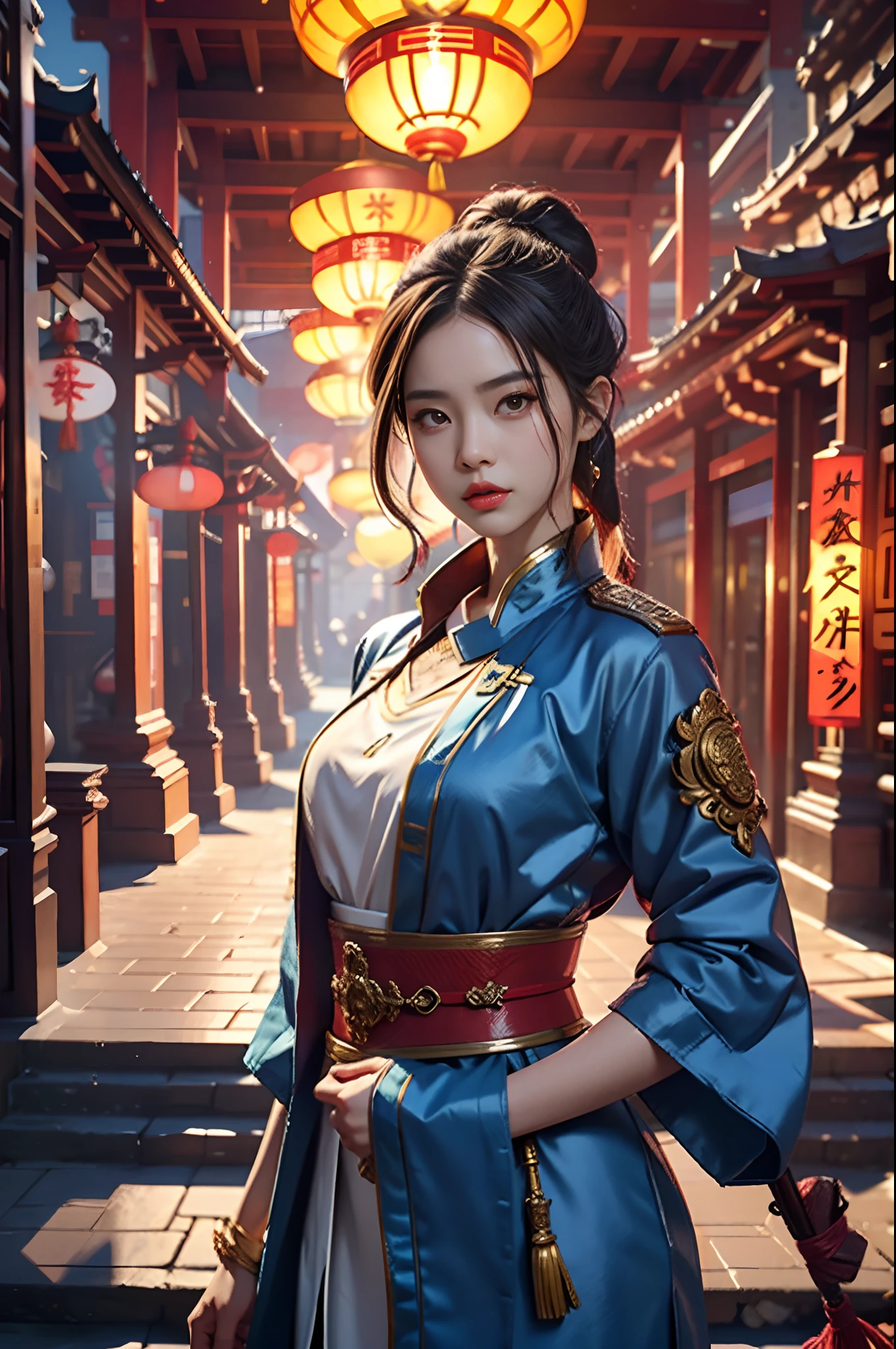 full bodyesbian，best qualtiy，tmasterpiece，超高分辨率，（realisticlying：1.4），xiuxian，arma，Detal Face，
1girll，独奏，arma，，（Magical Circle：1.2），xiuxian，The upper part of the body，a beauty girl，full bodyesbian，east asian architecture，Jacket，buliding，