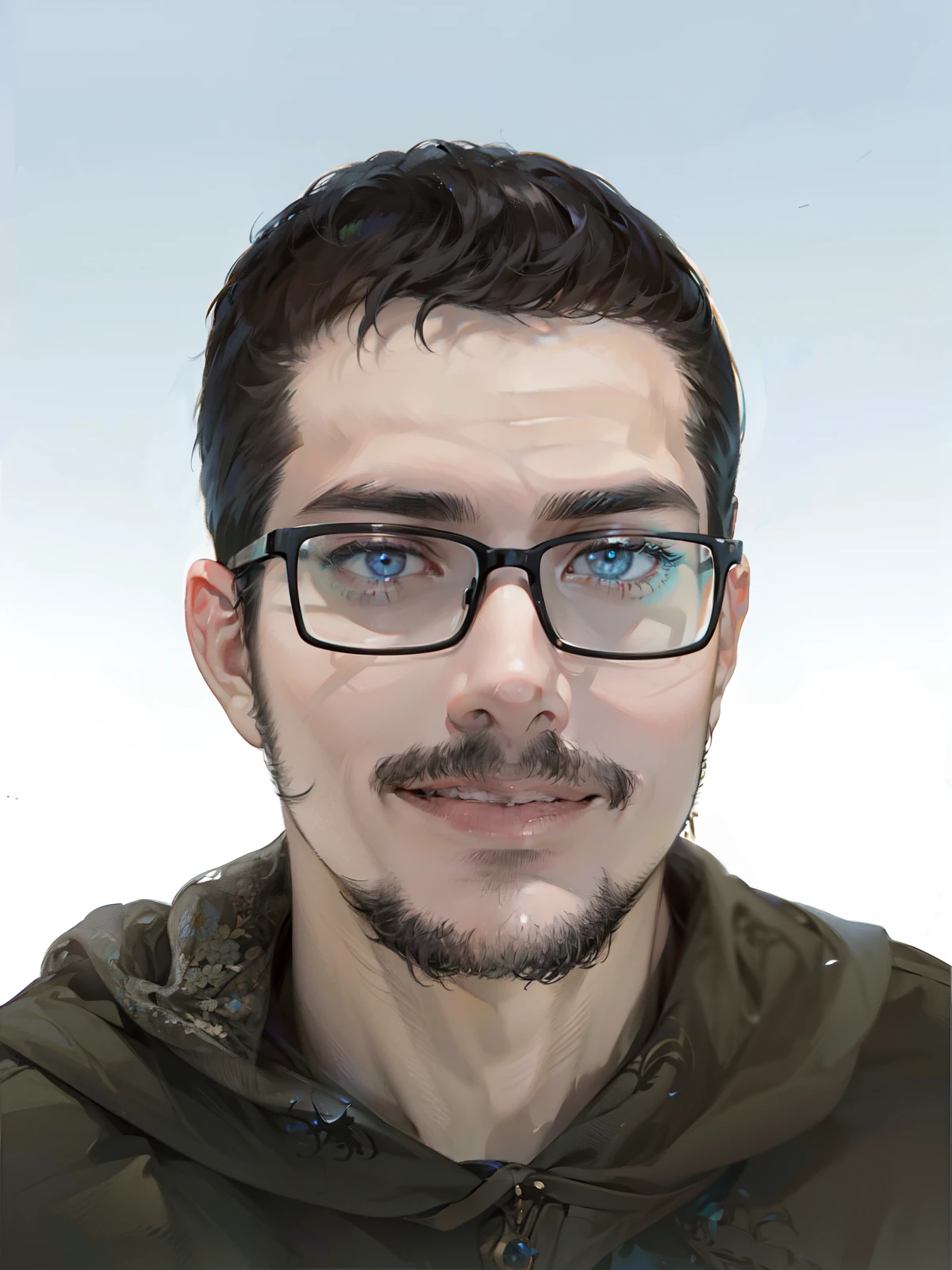 (absurdres, highres, ultra detailed), 1 male, adult, handsome, tall muscular guy, broad shoulders, finely detailed eyes, dark color hair, fantasy, complex pattern, detailed face, throne, magic effect, best ratio four finger and one thumb, ice, bitter cold, cold snap, smile, (dutch angle), closed mouth