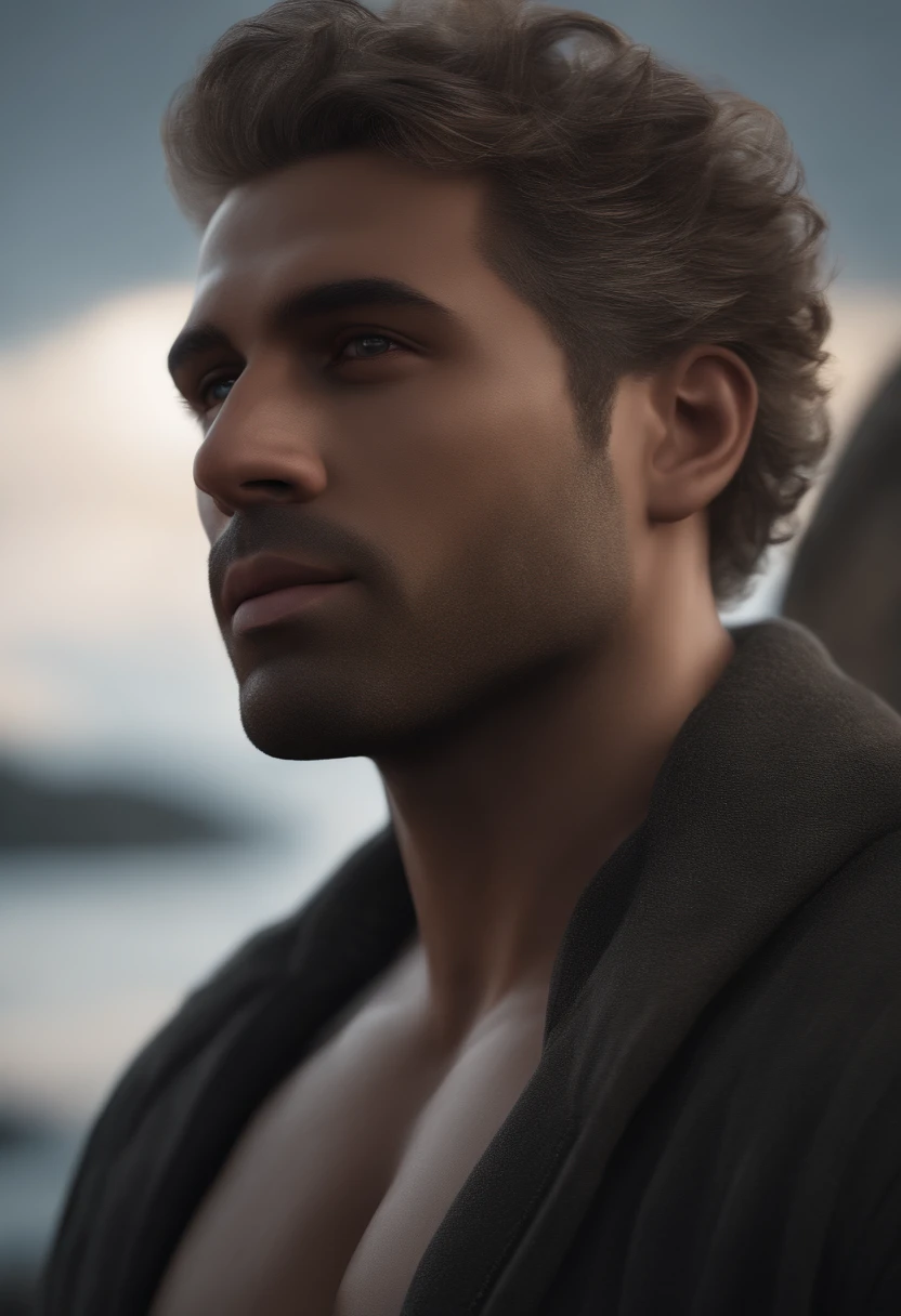 Top Quality, extra high resolution, (Photorealistic: 1.4), 8K resolution, (Male Bear), (Random hair: 1.3), (Photorealistic hair: 1.2), (Realistic eyes: 1.2), (beatiful face: 1.3),(Dynamic Angle:1.1)，（full bodyesbian), Regular, hunk body, (white colored hair: 1.2), (dark skin: 1.2), (bear: 1.3)
