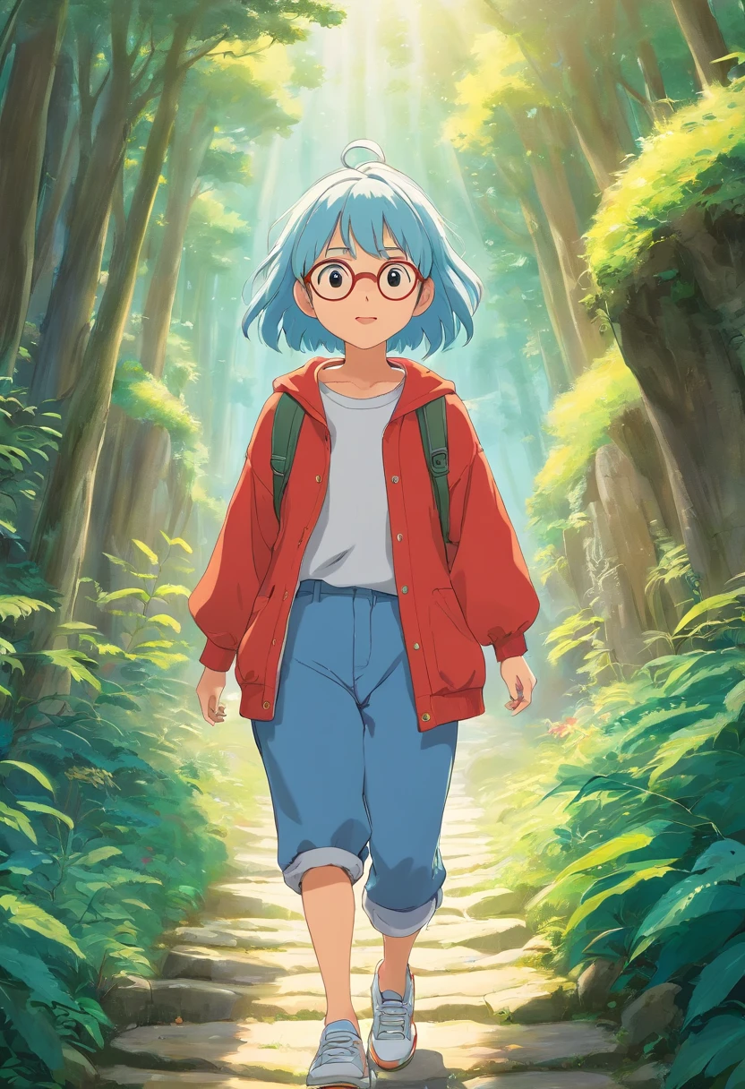 Real Photographics,Hyper-realistic,Ultra photo realsisim,super-fine,Genki girl,adolable,Close your eyes,ssmile,long whitr hair,Qi bangs,denim pant,athletic sneakers,rays of sunshine