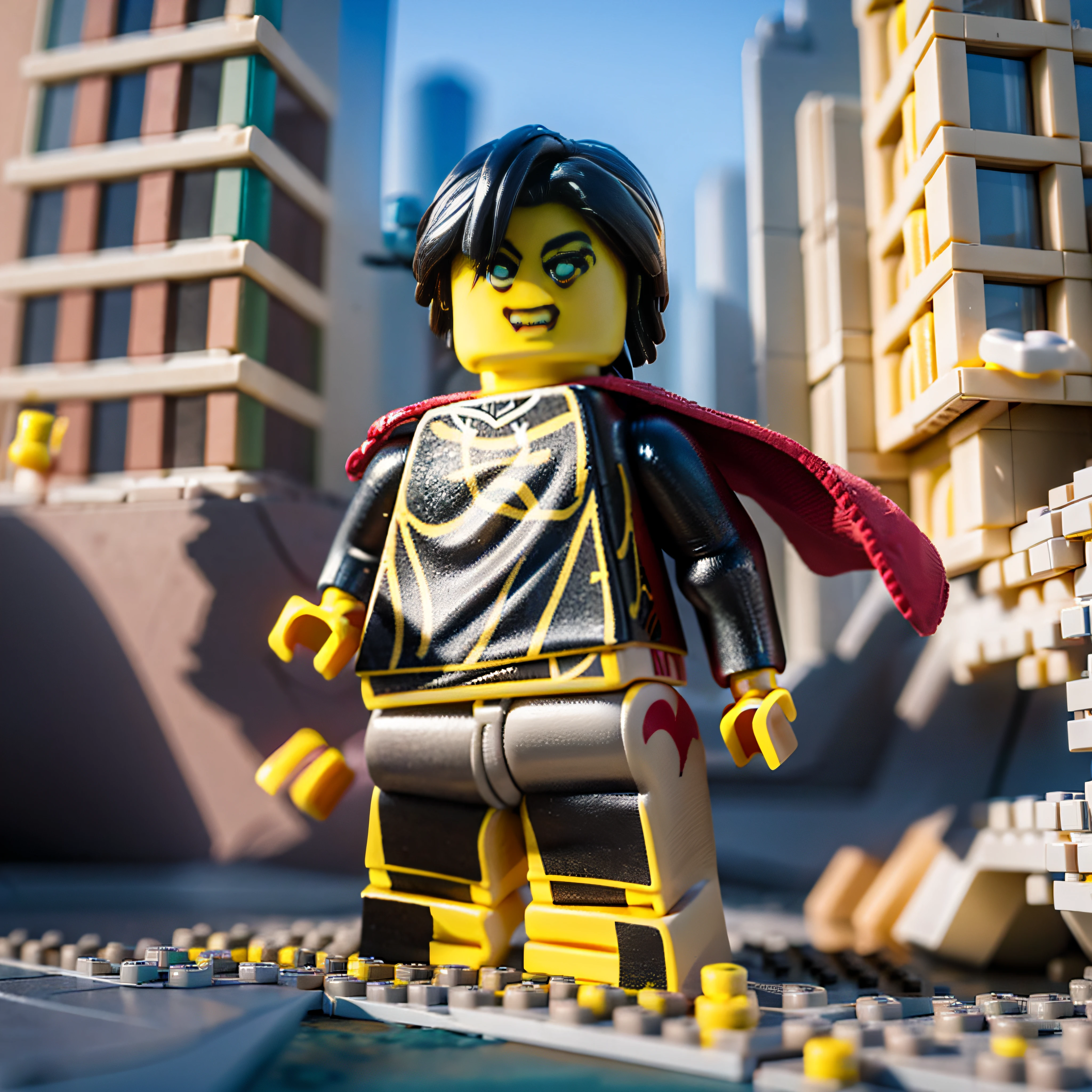 ((((lego brock)))))、(Background with:naturey),(realisitic)、(Superhero)
