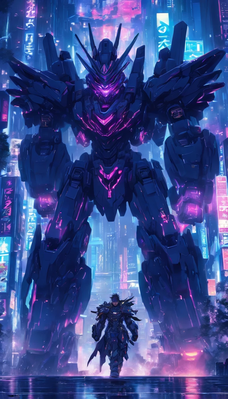 Dark_fantasy,Cyberpunk, (Best quality, Masterpiece),White,1人,Mechanical Wonder,Robotic presence,cybernetic guardians,Put on a cybernetic jacket,City, highest quality digital art, stunning art, Wallpaper 4k, Highly detailed, military robot,Army, warzone,Black and white, highest quality digital art, stunning art, Wallpaper 4k,8K,64k, HD, Unbeatable masterpiece, Dynamic lighting, Cinematic, Epic, Damaged mechanical parts
