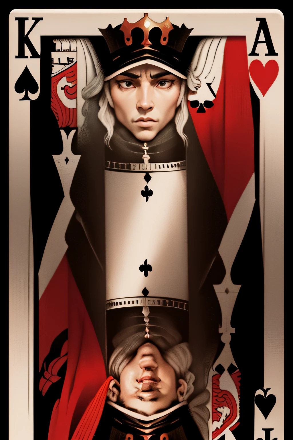 The face of the playing card is the king of spades