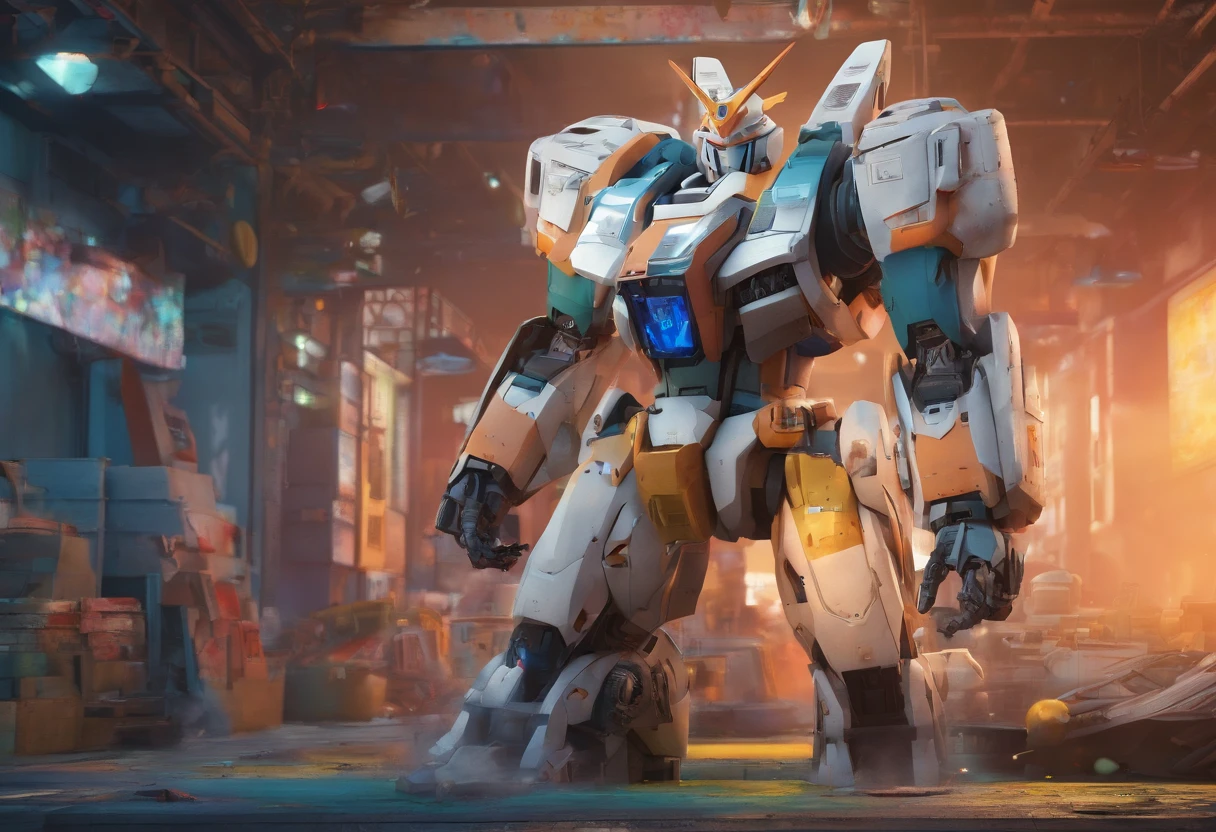 Robot, Gundam grafitty style and human