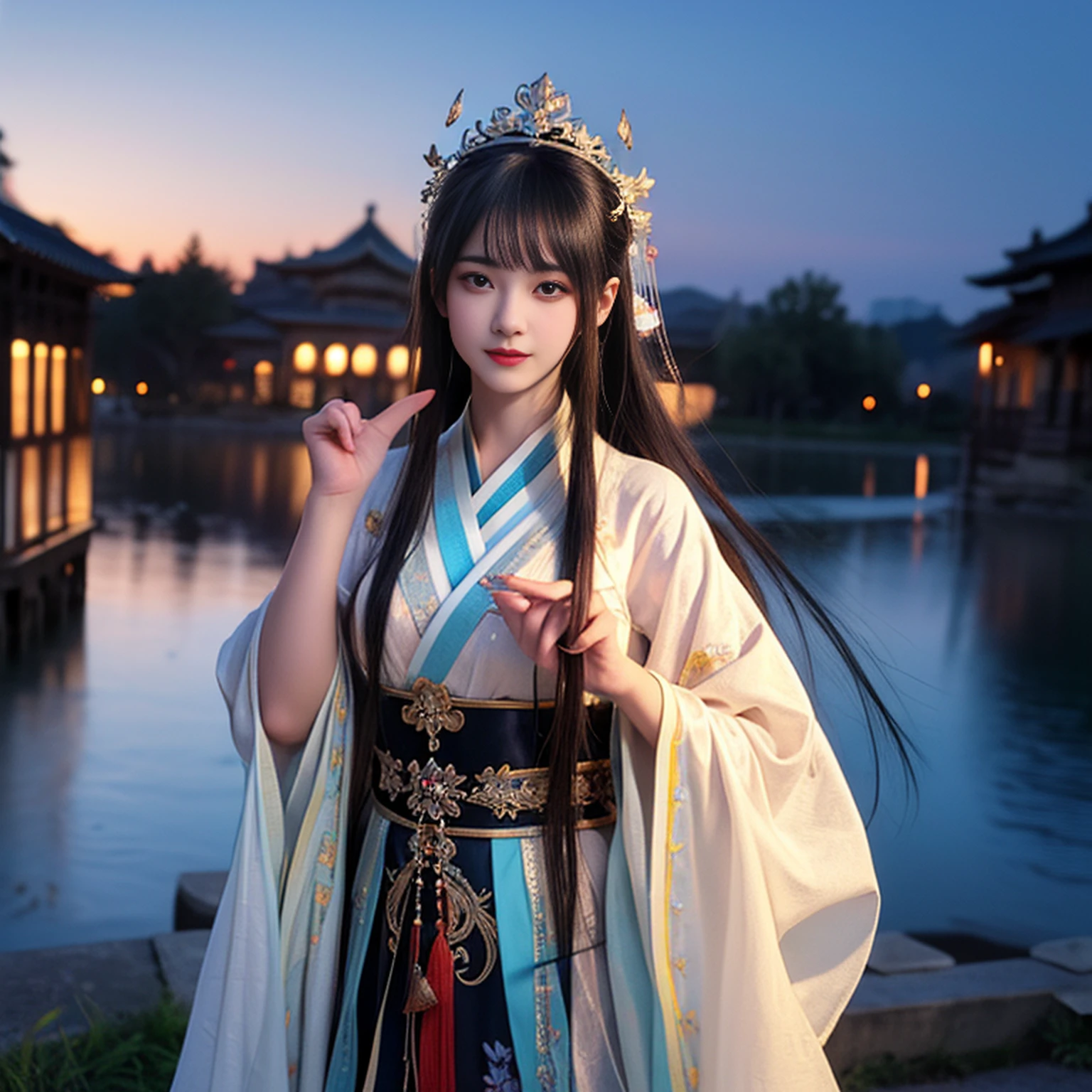 (8k, RAW photo:1.2), best quality, ultra high res, dramatic angle, (fluttered detailed color splashes), (illustration), (((1 girl))), (long hair), (rain: 0.9), (headdress: 1.4), there is an old palace next to the girl, Hanfu, (emphasis), Color ink painting, (splash color), splash color, (((color))), (sketch: 0.8), Masterpiece, best quality, beautiful painted, highly detailed, (denoising: 0.6), [splash ink],  ((ink refraction)), (beautiful sky detailed), moon, highly, detailed, (masterpiece, best quality, extremely detailed) CG 8k wallpaper unit, masterpiece, best quality, super detailed), (garlic),
