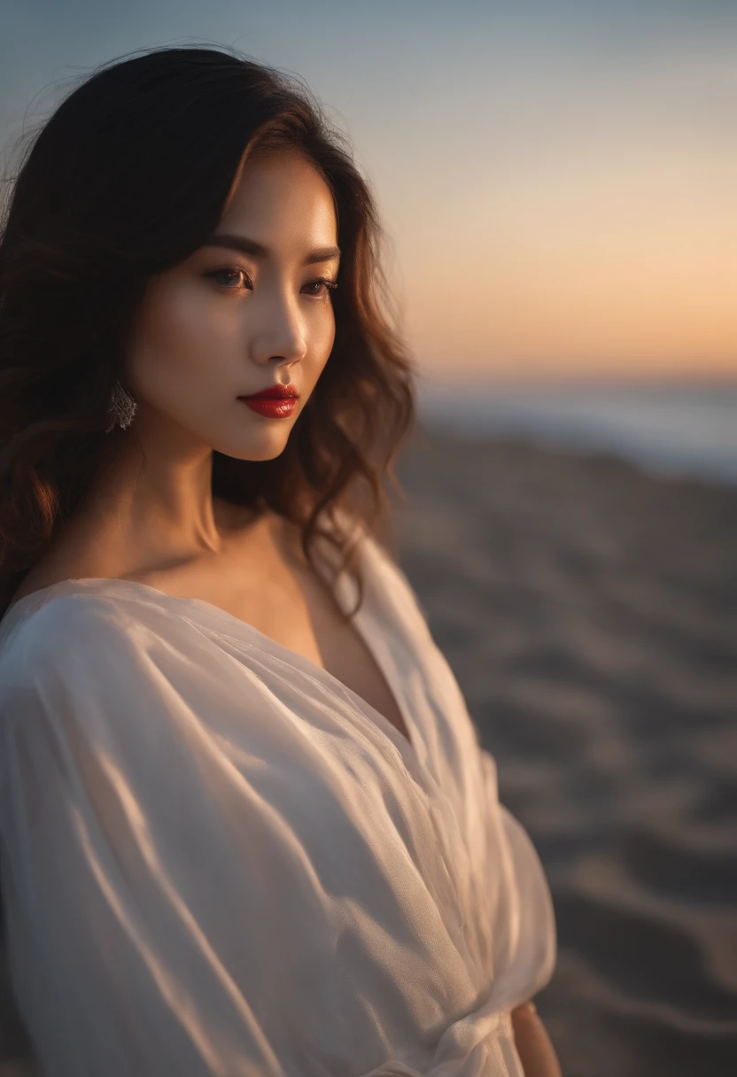 three-quarter close-up portrait, stunningly pretty 30 y. o asian woman, athletic figure, stunning face, (expressive and deep [symmetrical eyes]), gentle and quiet expression, glasses, looking into the distance ( short tidy [natural black] hair)+++ | ([maximum detailed beach goer | maximum detailed glasses | (intricately detailed:1. 2) | wet on the beach at night, 11pm, (intricately detailed night time European beach [((intricately detailed night landscape)), (in darkness)++, dramatic expressive background, cool glowing lanterns atmosphere, lights of a nearby town visible in background | cinematic shot photographed from below with DSLR, wide angle, aperture f/8, shutter speed 1/250 sec, ISO 100, lit from behind to the side | super detailed, hyper photorealistic, (8kK, UHD, super resolution, diffused lighting)+, textures of natural reflections, cinematic lighting
(1girl, full body:1), (Beautiful Korean girl, kpop idol), (Cute Loose Bob hairstyle, red lipstick, small breasts, aegyo sal, eyelashes:1. 5), (wearing a cute easter dress and fluffy bunny ears:1. 5), (symmetrical eyes, beautiful detailed eyes, beautifully detailed face, highly detailed skin, skin details), (dramatic lighting, rim lighting), (RAW photo, analog, award-winning glamour photograph, sharp focus, DSLR, photography, f/4), (8k uhd, photorealism, photorealistic, hyperrealism, hyperrealistic, realistic, highly complex, intricate, masterpiece, highest quality, ultra high resolution, highly detailed CG unified 8K wallpapers:1. 5), (raytracing, physics-based rendering, best shadow, best illustration), (vivid color, post-processing, vibrant, color grading)