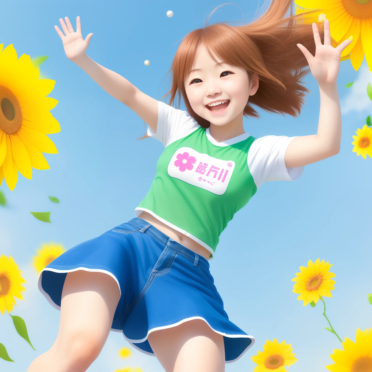 Genki girl，with dynamism、Full of prunes、Positive girls。Sunny smile，Positive and optimistic attitude，Passionate personality。The energetic girl exudes youthful vitality，Passionate about life and the future，It often brings joy and positive energy。