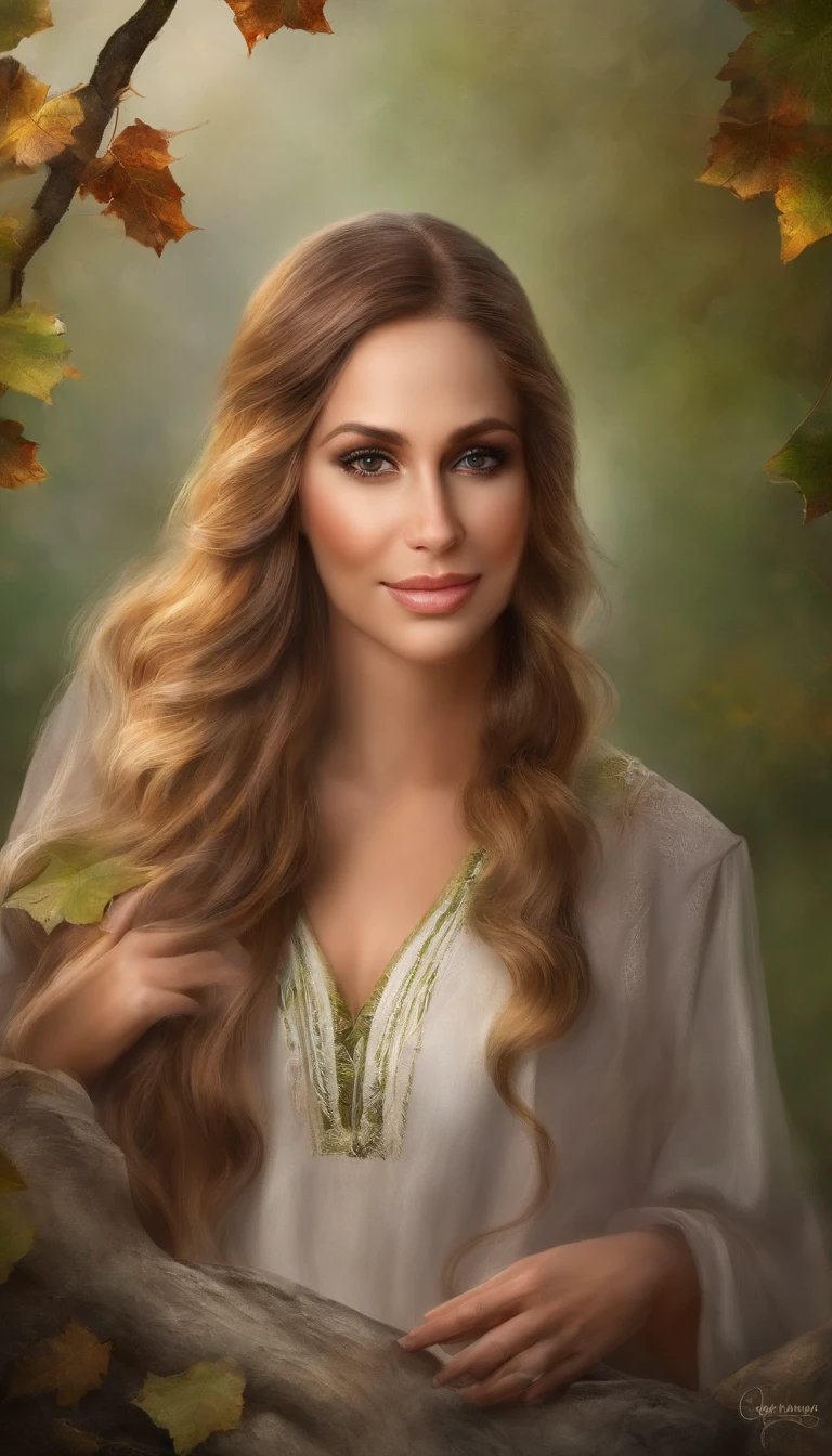 A nice and cute girl with long hair,goddes,Twenty years old,with a round face,largeeyes,long eyelasher,Cream white sweater dress,cabelos preto e longos,Pink baseball cap,voluptuous figure,Perfect facial features,Delicate face,Delicate lips,ssmile,Park tree background,Autumn tones,(Depth of field effect),Gentle light,Green predominantly,Soft focus,(Highest image quality),(Exquisite graphics),(tmasterpiece),(Movie lighting),(side lighting),(rendering by octane),(masterpiece),(best photograpy),(Unreal 5),photorealestic,realisticlying
