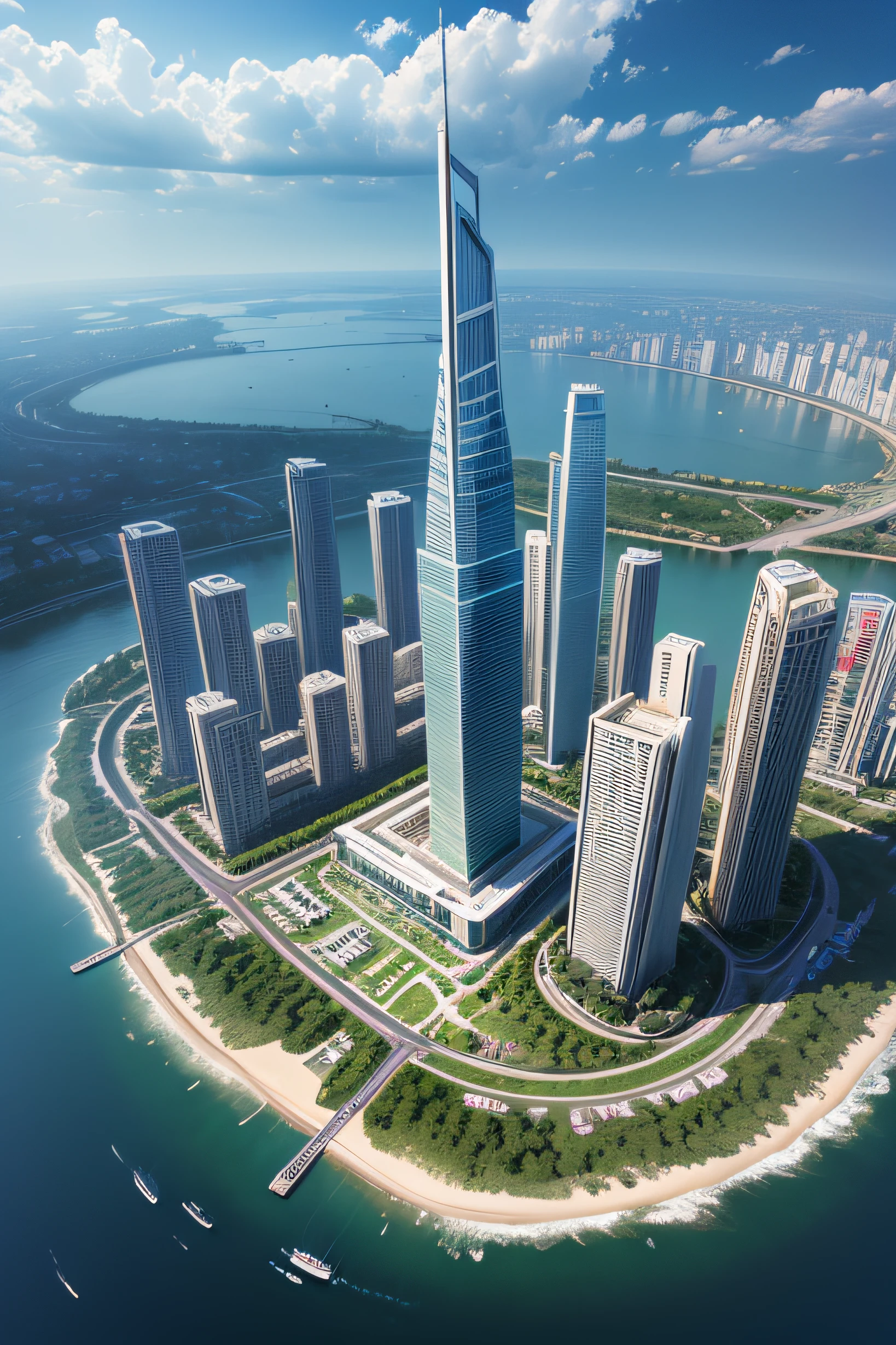 Realistic,A high resolution, Guangdong Province,Zhongshan,The city of the future,sense of science and technology,environment friendly,Advanced,