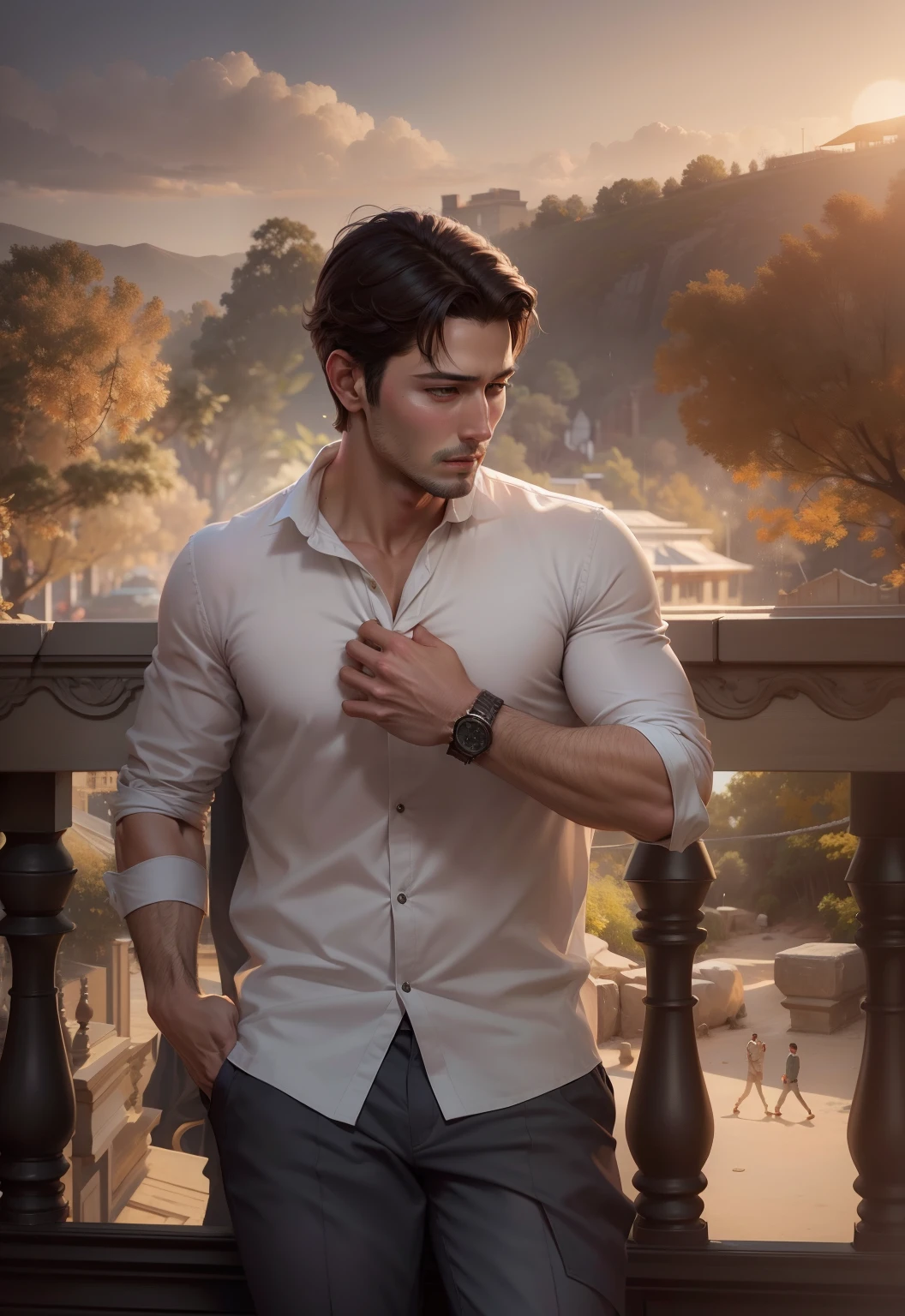 Realistic royal handsome boy change background ultra realistic