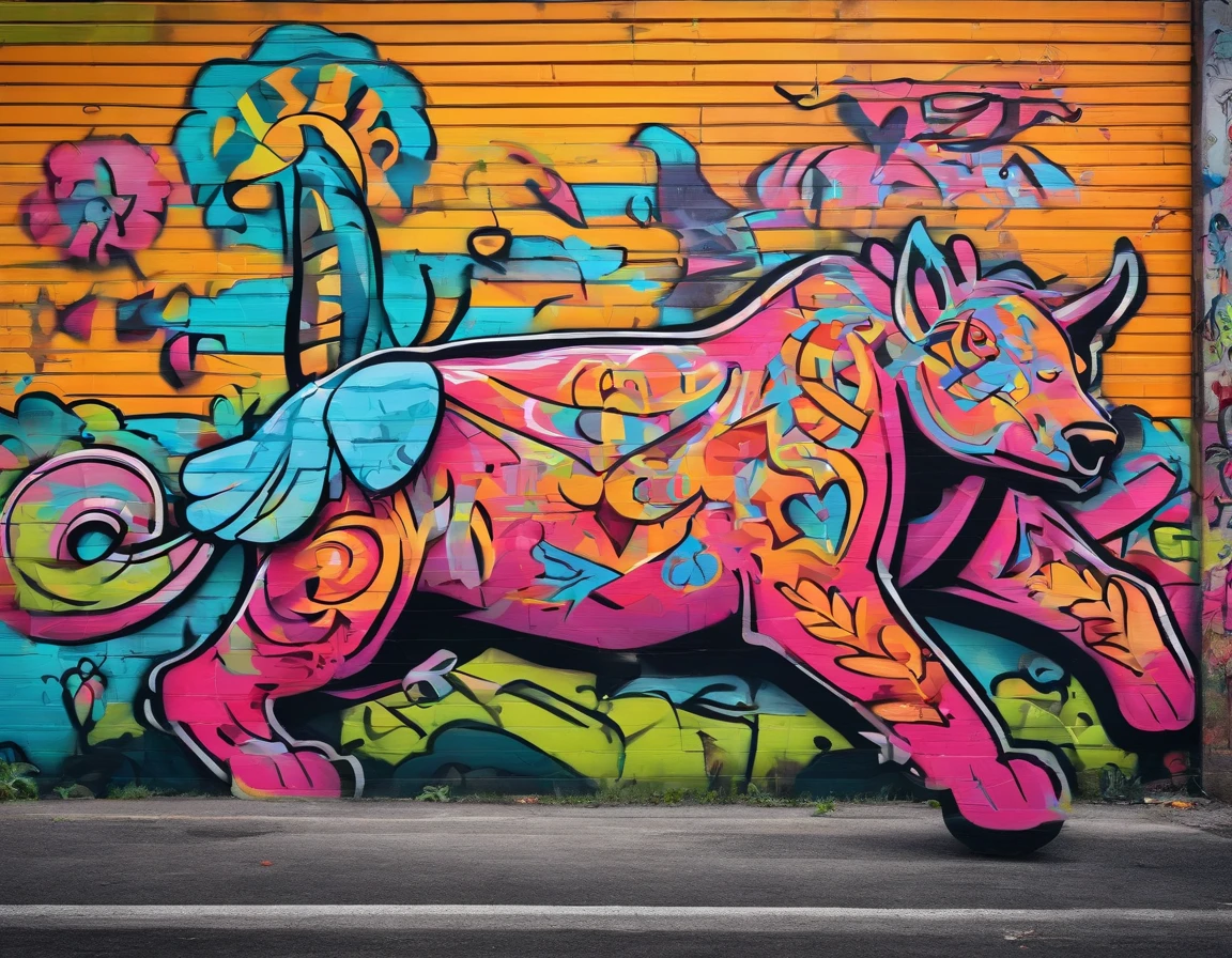 The artistic conception of ancient poetry integrates a variety of elements and the scene is atmospheric, a cut bear, a cut monkey, a cut giraffe, a cut pig, playing in florest