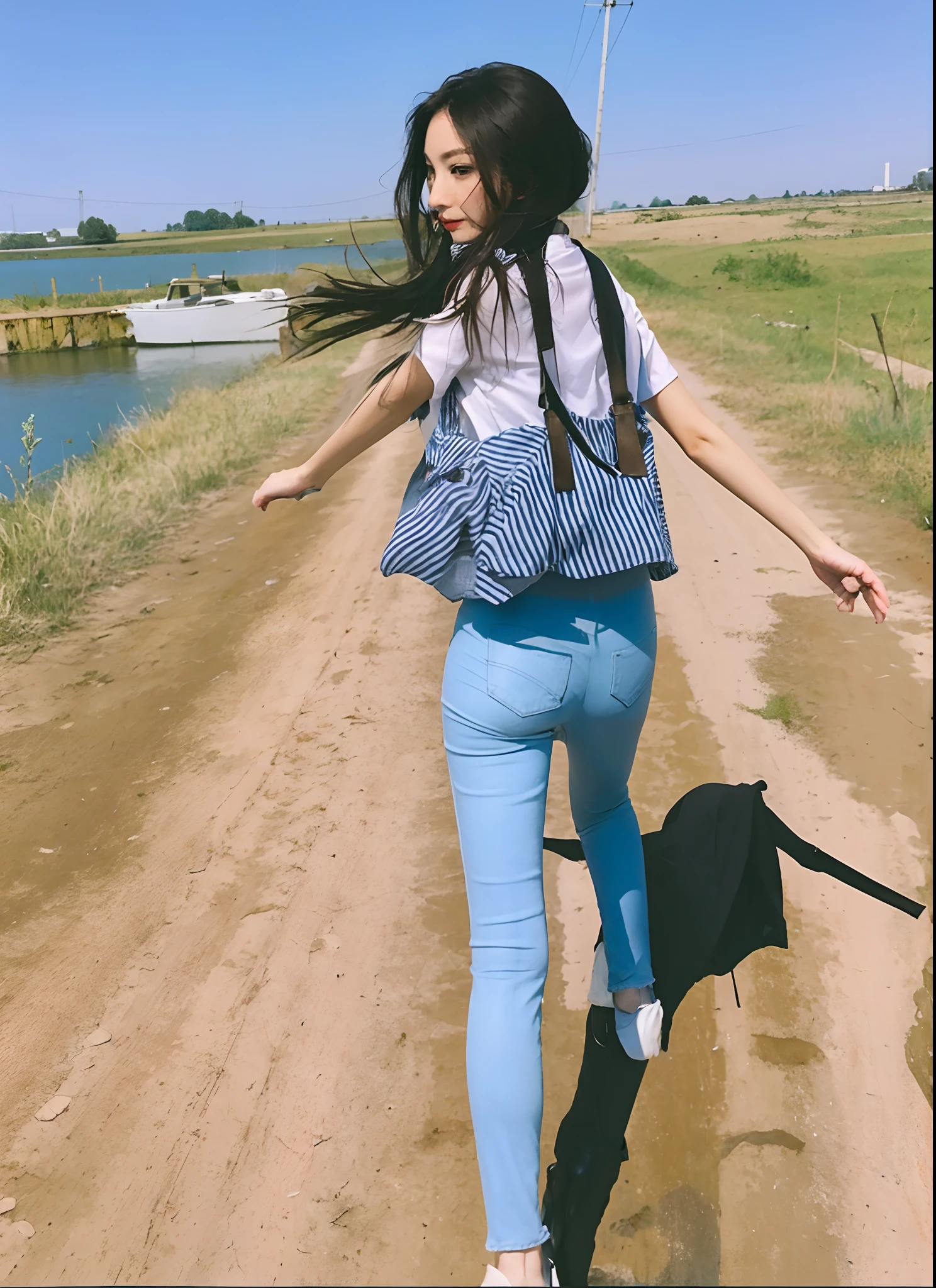 emaciated,big breasts thin waist,Thin leg,tight leather pants,femele,tall nose bridge,Thin back