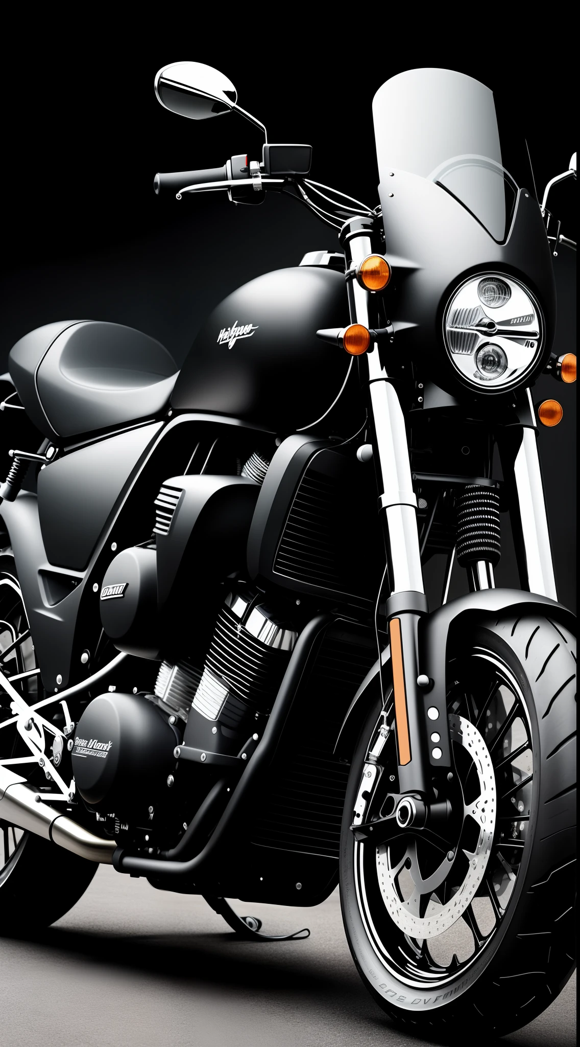 Motorcycle (Dark Horse), for wallpaper, Ultra Hd, 8k, black background, beautiful