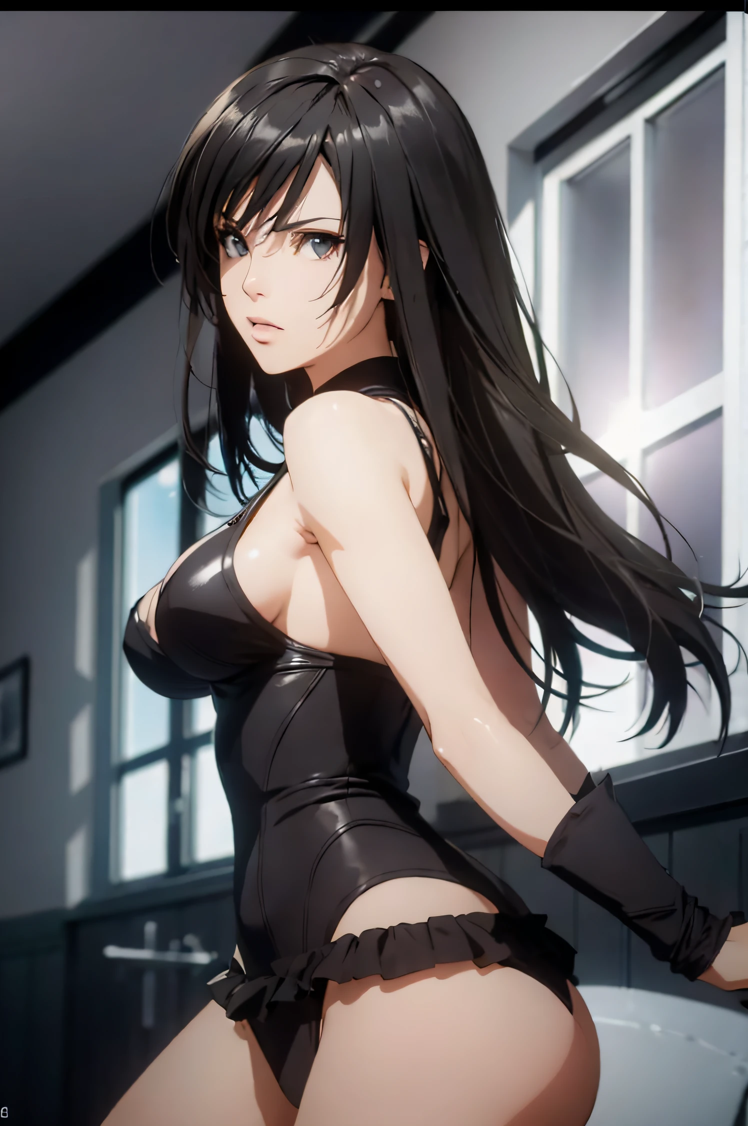 A superheroine wearing skimpy outfit, sleeveless, long hair, flying, wielding daggers, no cape, no mask, dynamic pose, 3d, (8k), detailed texture,(hyperdetailed), (photo realistic), cinematic light, cinematic action, highly detailed, realistic, Isometric, full body, in frame, driven expression, dark theme, (extremely detailed eyes), detailed symmetric realistic face, extremely detailed natural texture, masterpiece, extremely detailed, amazing, fine detail, rich colors, hyper realistic lifelike texture, dramatic lighting, unreal engine, trending on art station, photo realistic, RAW photo, high quality, high res, sharp focus, extremely detailed, cinematic lighting, 8k, high definition, cinematic, neoprene, unreal engine 5, ultra sharp focus