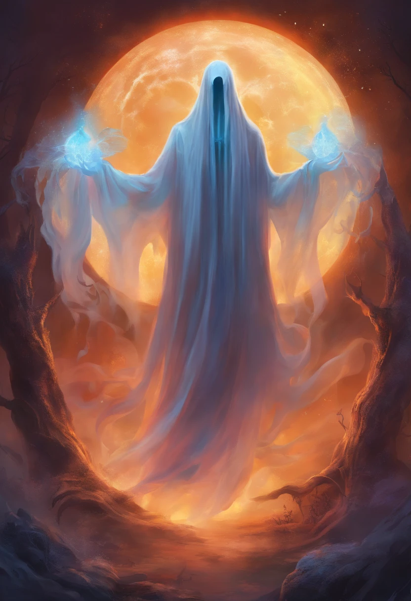 Halloween-themed picture shaped ghost