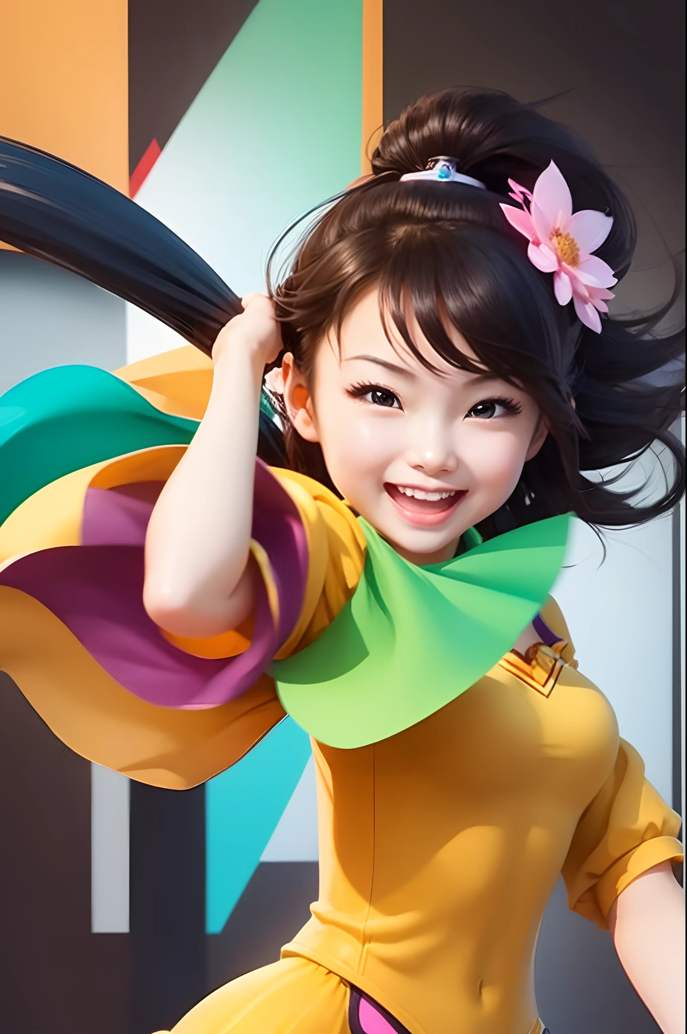 Genki girl，with dynamism、Full of prunes、Positive girls。Sunny smile，Positive and optimistic attitude，Passionate personality。The energetic girl exudes youthful vitality，Passionate about life and the future，It often brings joy and positive energy。