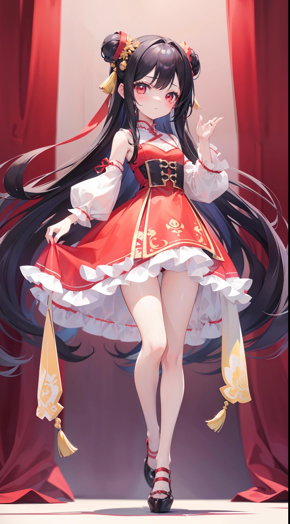 A beautiful and charismatic character,Her appearance is very eye-catching。Has long silky hair,And a pair of big bright eyes,Her face is delicate,It gives a gentle and elegant feeling。Additionally,Fire red dress,thedemongirl,Hellfire,Dark style,Small leather shoes,The design of this dress is very beautiful,Also suitable for her figure。generally,Attractive appearance,Make a lot of players fall in love with it。