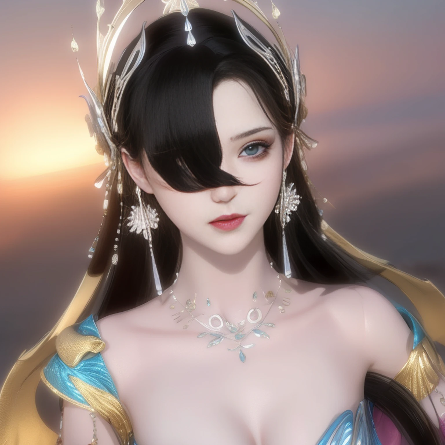 （melhor qualidade，tmasterpiece：1.2），ultrahigh-resolution，realista，frontlighting，Detalhes complicados，Detalhes e texturas requintados，（1 cinta），solo，a parte superior do corpo，cor vermelha Hanfu，Petal pattern，bons olhos grandes，vestido vermelho，cara bonita，facing to audience，Streamers，Gossamer，（jovem），Destaques faciais，Detalhe Face，toupeira lacrimal，pele branca，Cabelos prateados，rabo de cavalo alto，olhando para o espectador，olhos grandes，（Openwork Pattern），耳Nipple Ring，magro，Backgrounid branco，correct hand，profesional lighting，photon maping，Radiosidade，physics based rendering
