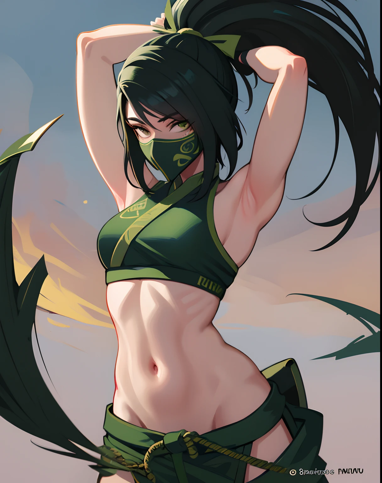 um peito exposto, 1 peito exposto, peitos pequenos, Roupas ninja, Akali, Akali League of Legends, Akali mask, peitos pequenos peitinhos, Seios pequenos, asian, akali pants, nsfw