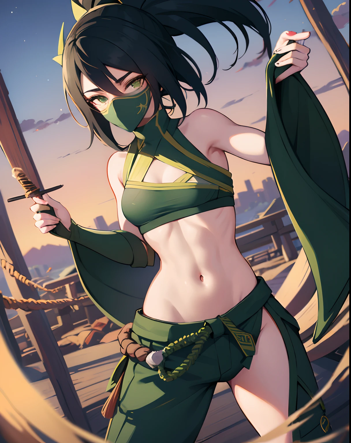 um peito exposto, 1 peito exposto, peitos pequenos, Roupas ninja, Akali, Akali League of Legends, Akali mask, peitos pequenos peitinhos, seios pequenos, Asian, Akali Pants, NSFW, leite no corpo, corpo ordenhado