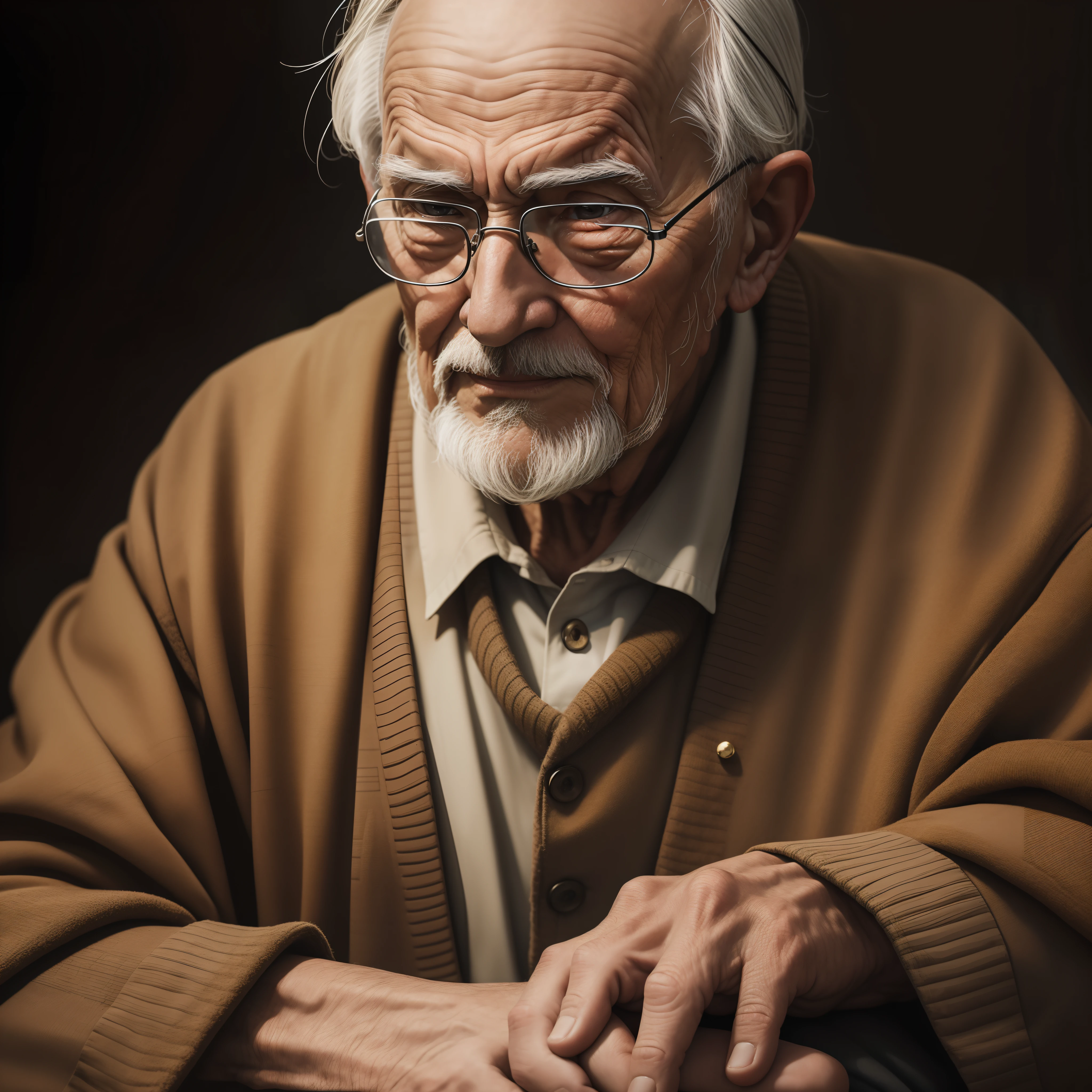 A wise old man in high definition