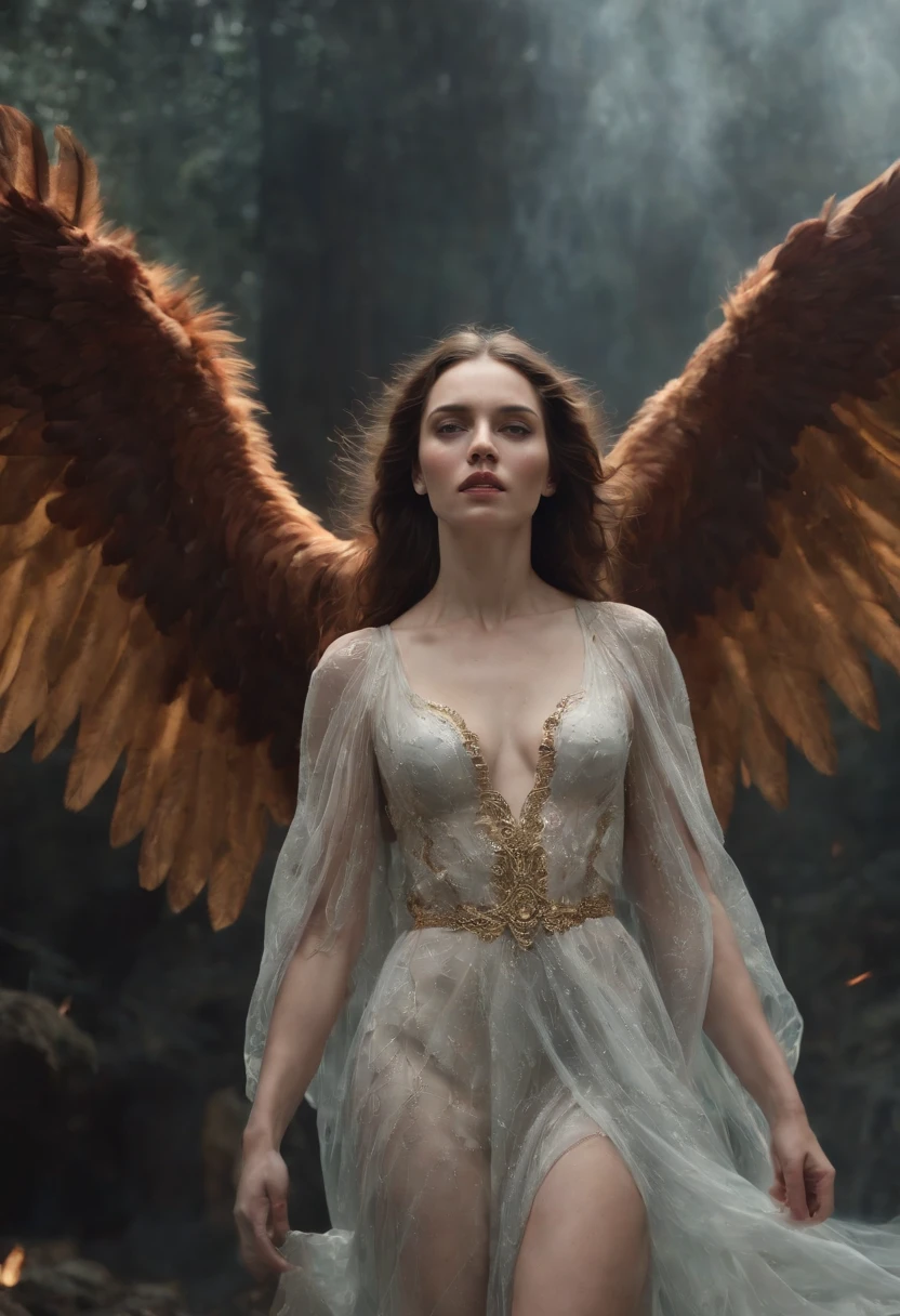 concept art,aggressive of fallen angel (Kaya Rose Scodelario-Davis:0.5) in attacking as lion,surrounded by transition from bloody flesh to cum bloody drops on wings,eye contact,epic background,(by Apterus,Agostino Arrivabene,John Berkey:1.3),topless,8k,octane render masterpiece,masterpiece scale,beautiful depth of field,ultra wide field,ultra detailed CG perspective,ultra dynamic lighting amazing shadows,dramatic lighting,(by Sandra Chevrier:1.1),