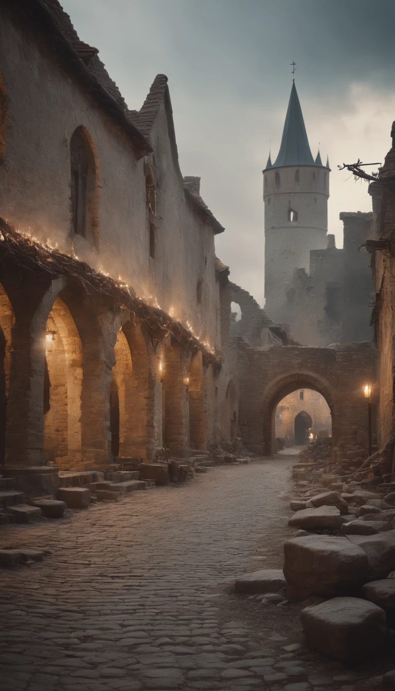 destruction of a medieval city