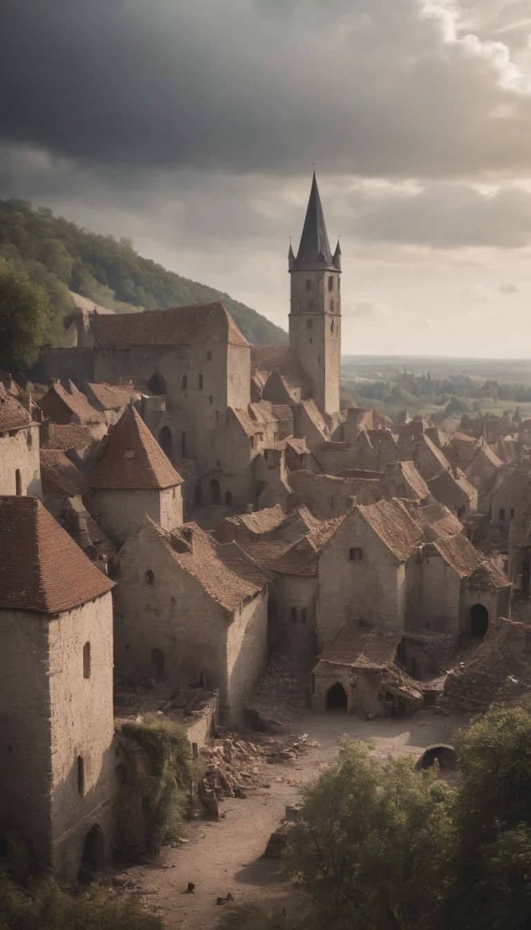 destruction of a medieval city