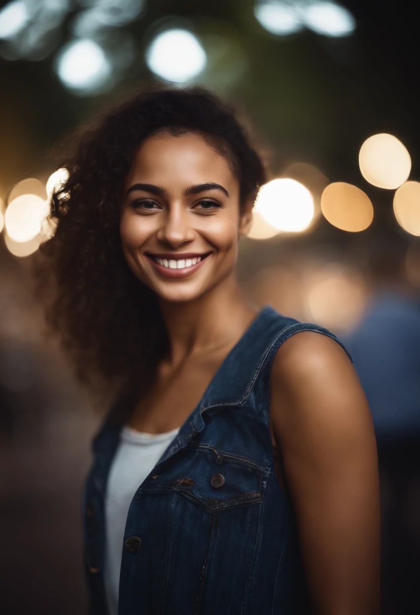 Beautiful smiling mixed-race young woman