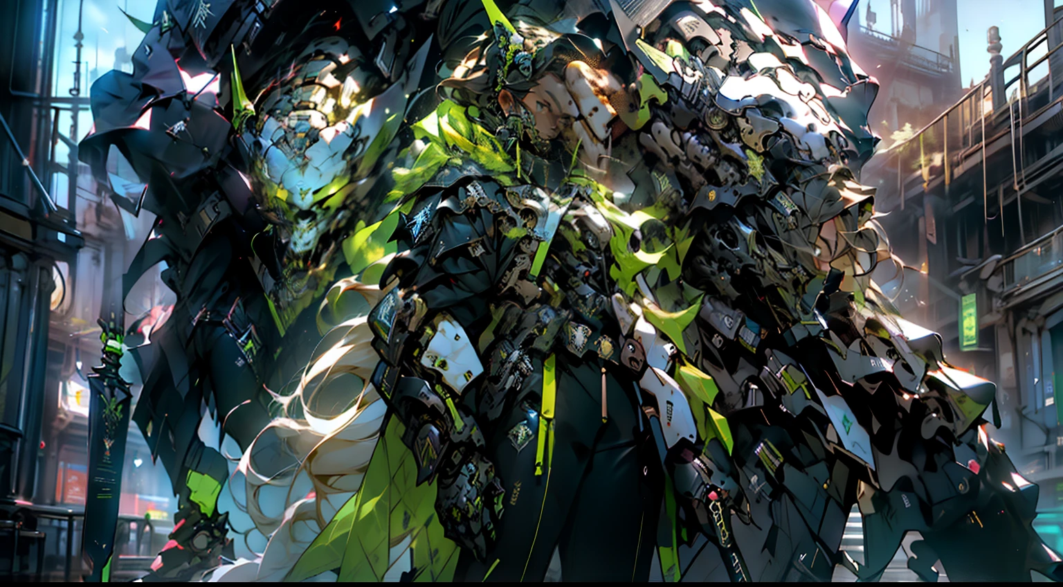 Obsidian Gold Kamen Rider，Stand with a sword，Sci-FY，Magie du feu，Corps parfaits，La nuit，Starryskyarrière-plan，Affichage complet du corps，The character is centered，God Light