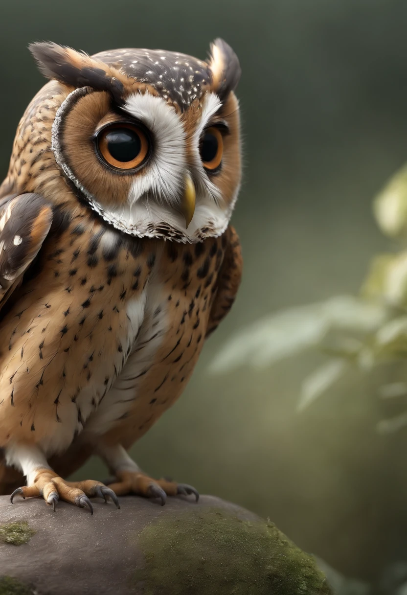 Explore a masterpiece of 3D concept art that captures the essence of a hyper-realistic little robot owl, delicadamente posado en una rama, mientras contempla un paisaje de edificios destruidos al amanecer. La bandera guatemalteca ondea en el fondo, aportando un toque de profundidad emocional a la escena. Take a closer look at the key elements that make this illustration impressive, highlighting the meticulous attention to detail that creates a photorealistic and ultra-realistic representation that earned him the title of winner in the Polycount contest and recognition in Zbrush Central.