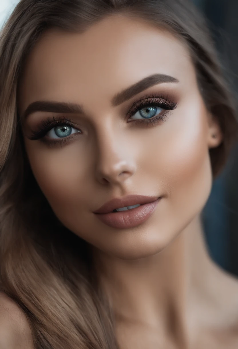 arafed frau mit schwarzen kleidern, Sexy girl with blue eyes, portrait sophie mudd, brown hair and big eyes, Selfie einer jungen Frau, Augen im Schlafzimmer, Violet Myers, ohne Make-up, Natural makeup, Blick direkt in die Kamera, Gesicht mit Artgram, dezentes Make-up, Stunning full body shot, im Schlafzimmer, Spaltung