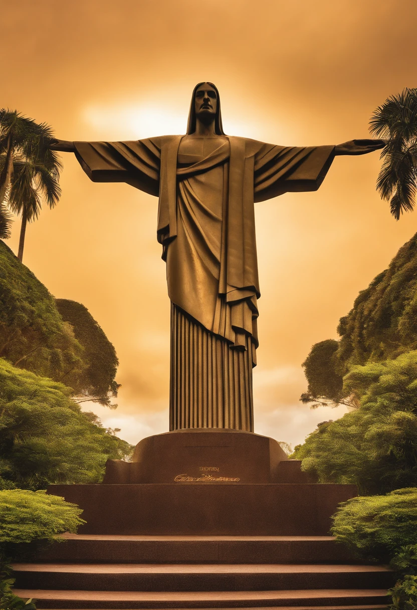 A girl with beautiful detailed eyes, beautiful detailed lips, and extremely detailed face, wearing the Flamengo shirt, stands in front of the Christ Redeemer statue in Rio de Janeiro. The girl is surrounded by vibrant green gardens, and the entire scene is captured in 8k resolution, ensuring the best quality and ultra-detailed imagery. The statue of Christ, with its arms wide open, perfectly contrasts against the clear blue sky, illuminating the landscape with its warm and vivid colors. The sun's rays shine down, creating a stunning play of light and shadow, emphasizing the majestic presence of the statue. The Flamengo shirt represents the passion and pride of the Brazilian people, adding a touch of local culture to the artwork. The composition is reminiscent of a photograph taken by a professional photographer, capturing every minute detail with sharp focus. The overall aesthetic style of the artwork is realistic and photorealistic, showcasing the beauty of Rio de Janeiro and the iconic Christ Redeemer statue.