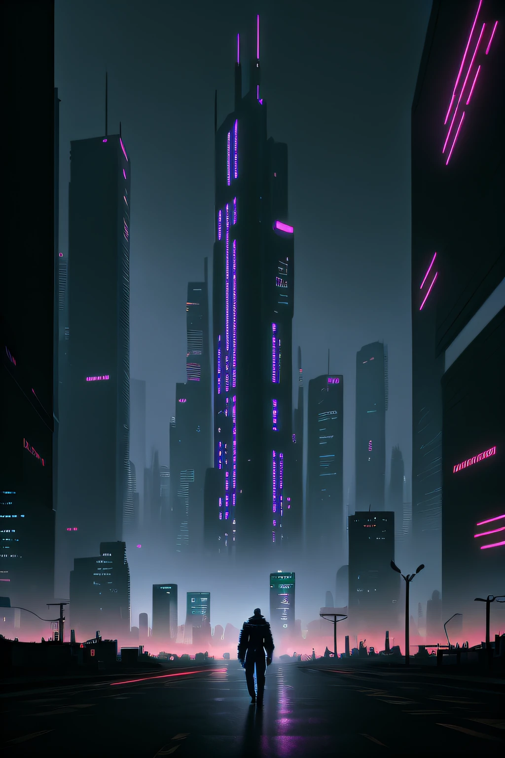 Cyberpunk city setting