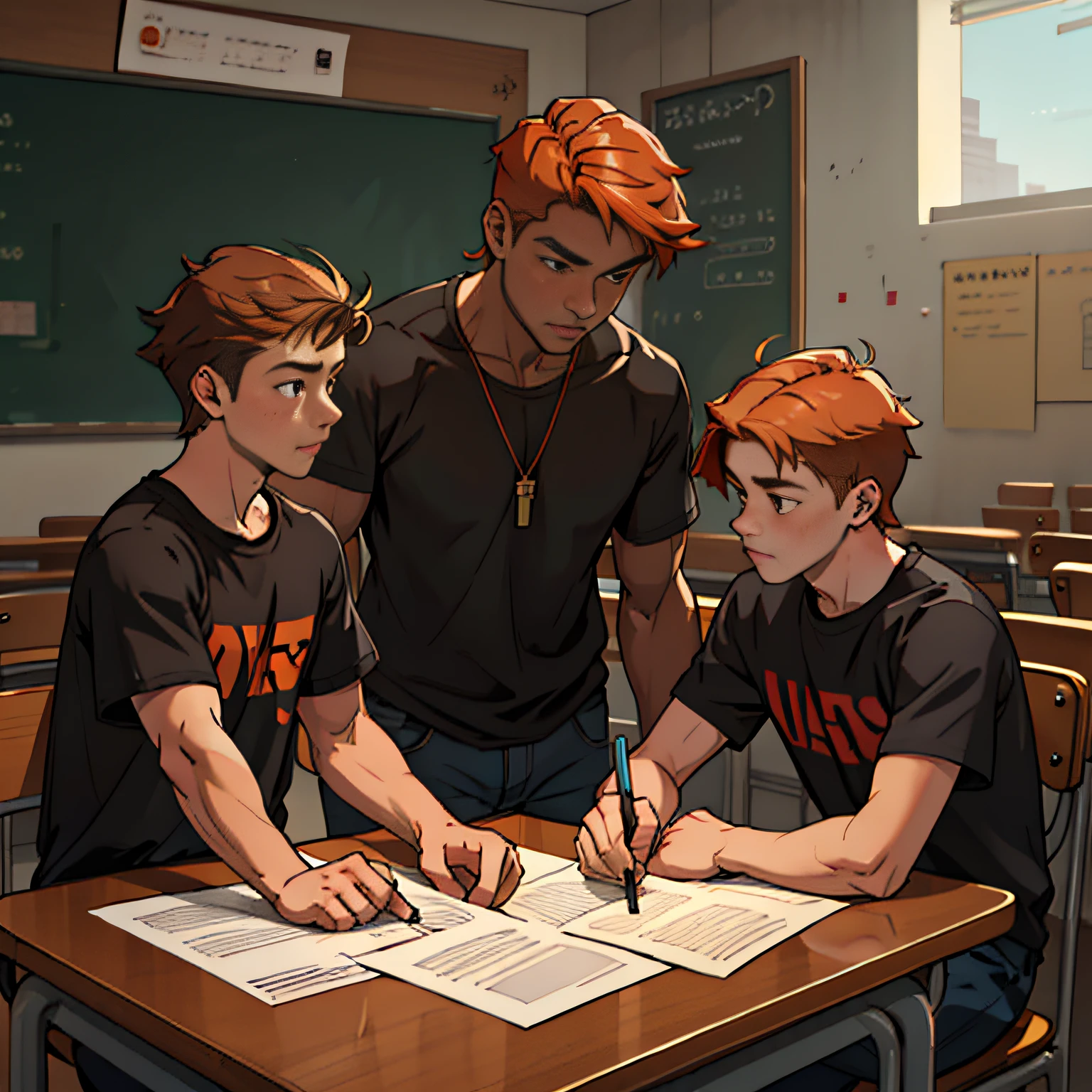 Brown hair, green eyes, professor, classroom, naked, sweating, flushed, musky, naked all over, mastubating, nudity, 8k, k hd, nudity, twink, cum under the desk, unlocked door, open door, standing up barefoot, penis, public, twink, caught, black suitt unbuttoned, moaning, cumming, no underwear, naked, white stickinees on his body and paper, exhibitionist, student watching, tie untied