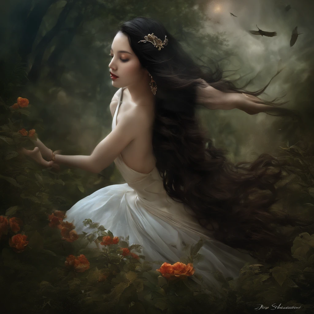 Best quality, Masterpiece, 超高分辨率, (photograph realistic:1.4), surrealism, Dream-like,fusionart, Shadowdancer, shadow magic, darkness control, stealth, shadowstep, umbral spells, hidden blade,