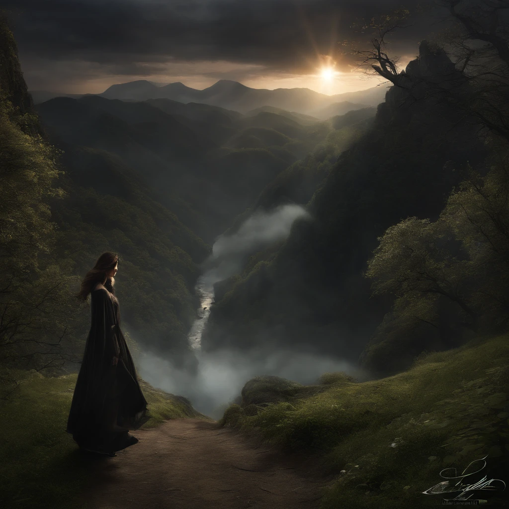 Best quality, Masterpiece, 超高分辨率, (photograph realistic:1.4), surrealism, Dream-like,fusionart, Shadowdancer, shadow magic, darkness control, stealth, shadowstep, umbral spells, hidden blade,