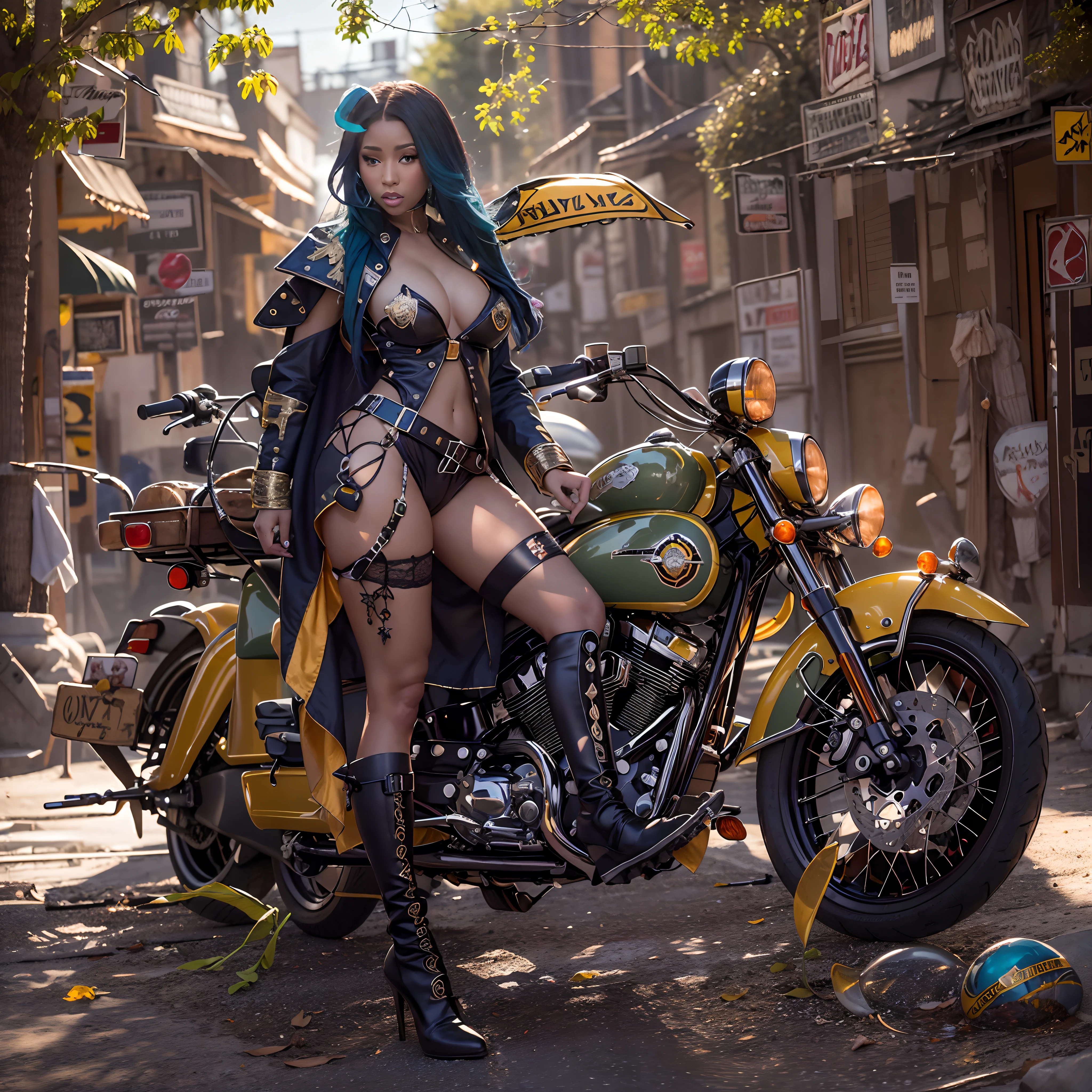 Masterpiece epic sunlight backlight Goddess Beach beholder outdoor urban mounted motorcycle_Harley_Davidson Suncraft Artificier hearth sundrop "Armada" contre-jours moto "Heavy Metal" Devastating Will-o'-the-wisp iota pixie sprite luminescence war battle mature female "luis Royo" dazzling ride bike, Cosplay riders richesse Amiral decorated "Nicki Minaj" Commander jukebox Pilots jacket cow-boy flag Earth sunLight ultra pro-Photorealistic optimal ultra high_quality opengl-shaders ultra high_detail accurate reflex ultra high-resolution perfection graduates volumetric lightning improved Octane_rendues UHD XT3 64K 32K 16K 8K DSLR HDR UnrealEngine5 3dcg shadow deep path Diva analogiques hairstyle dreads bangs extatiques symmetrical athletic african body skin tanmed suave cheekbones effects embarrassed glushes eye-liner saphirs saturate gorgeous dark beautiful eyes black pupils brown iris lazulis turquoise open mouth teeth (tongue droplet water drop of water) obvious smiles choke Floating Jacket Eccentric Cape Levitating Shoulders-Off Shirt Lace Clavicles White Papillotes embroidered leathers breasts reveal sideboob satin livid yellow orange corsait thick felt skirts matching bristles ample swinging spinels navel waist belt-chastity revealing heart diamond padlock silver agate pubis scarlet pubis-hairy indigo bristles protrusions silk Snap-lock tin gold garters thighs legs stainless steel boots gothic onyx, rubis summon milkweed floraison invoque viceroy magic incandescente creature CGSCOSITY butterfly Cristallines Wings (EOS R6 135mm 1/1250s f/2.8 ISO400) Monarch, Canon-ion flash blow glow opale impact, straight outfits armor heavy chrome flat rune lava bands population Tourmaline glyphe plasma cuivre "cyberpunk" sun background forest Equirectangular_360 glass mirror monster Fire Blast Flame Engravings Chef-D' tattoo (par Michelangelo) Bruce_Weber sex girls naked nsfw varied multi etc.