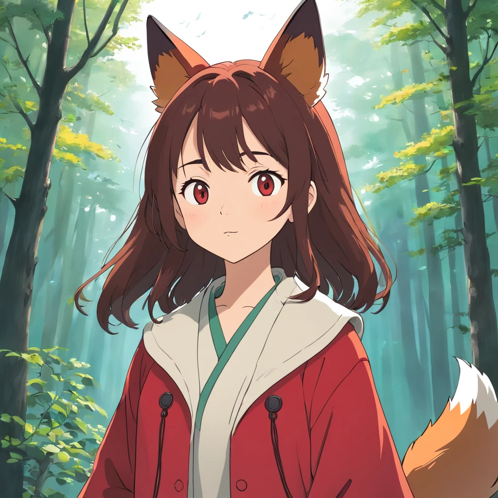 (fundo branco:1.4), (Silhouette of the head of a girl with fox ears, cabelos negros, olhos fechados, cabelos negros longos, with very elegant red coat and with pudôr, cabelo preto roupa de maga, O Deus Original), (anime illustration:1.3，japanesepopartstyle:1.3,),( Reasonable design, linhas claras, Alta nitidez, melhor qualidade, Very detailed, master part, Efeito de luz do filme, 4k ，Figuras de corpo inteiro coberto elegante)