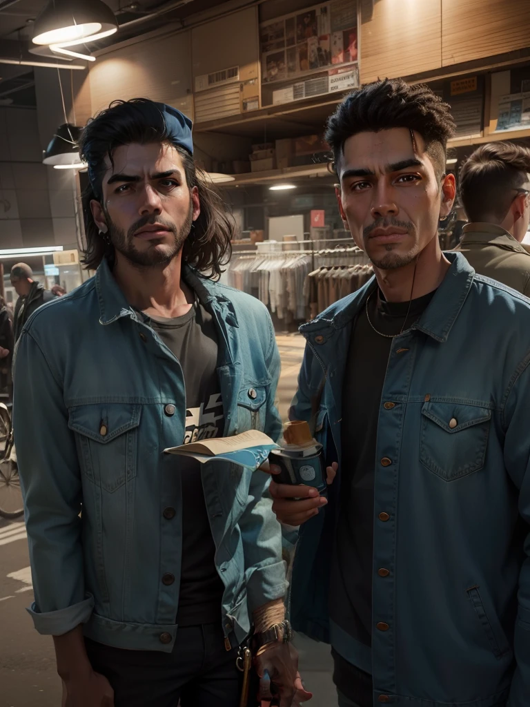 Change Background,Realistic face,Denim Jacket