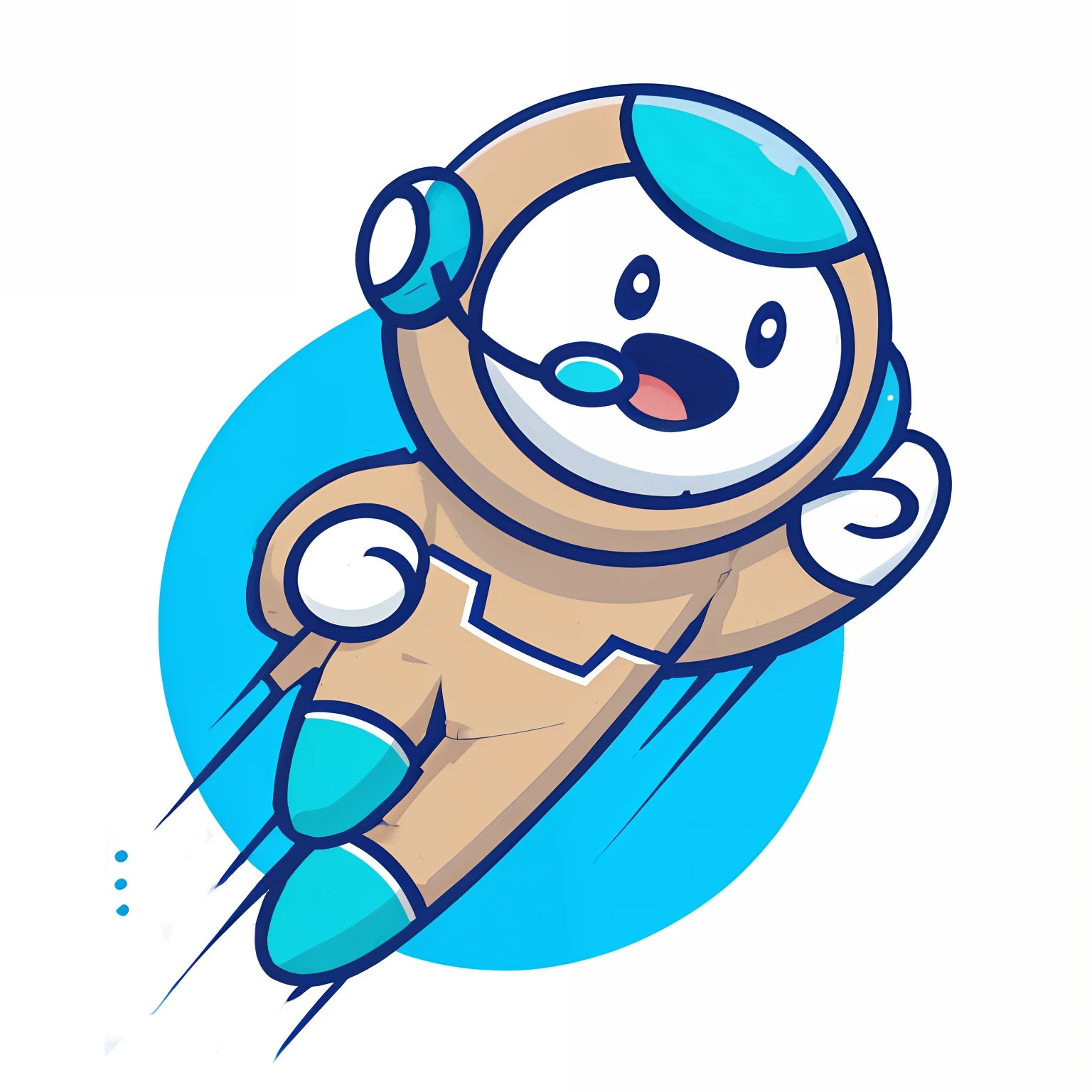 cartoon illustration of a polar bear in a space suit flying through the air, cute astronaut sticker art, mascot illustration, an astronaut, wearing astronaut outfit, trending on dribbble.com mascot, in spacesuit, astronaut floating in space, astronaut, an astronaut floating in space, wears tiny spacesuit, telegram sticker design, clothed in space suit, octopus wearing a spacesuit
