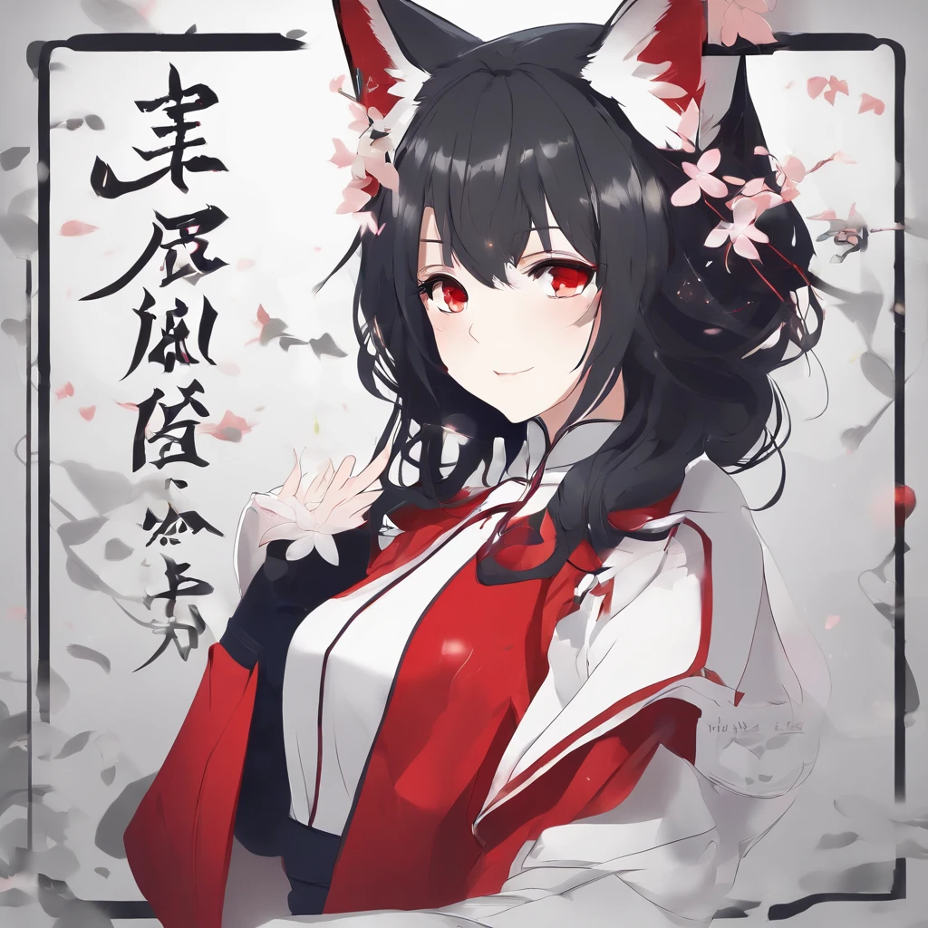 (fundo branco:1.4), (Silhouette of the head of a girl with fox ears, cabelos negros, olhos fechados, cabelos negros longos, with very elegant red coat and with pudôr, cabelo preto roupa de maga, O Deus Original), (anime illustration:1.3,japanesepopartstyle:1.3,),( Reasonable design, linhas claras, Alta nitidez, melhor qualidade, Very detailed, master part, Efeito de luz do filme, 4k ,Figuras de corpo inteiro coberto elegante)