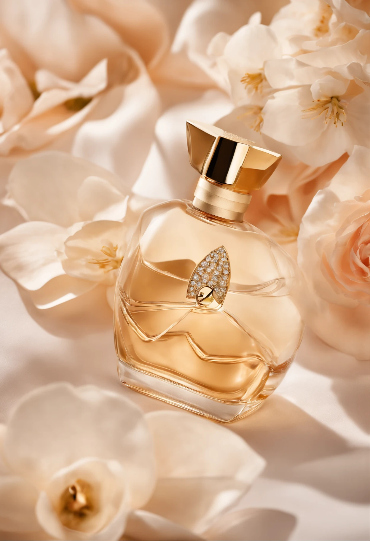 Produce a stunning image of the Coco Mamademoiselle perfume that conveys elegance and sophistication. Imagine um fundo escuro e um frasco deslumbrante do perfume no centro, banhado por uma suave luz. capture a essencia das notas florais e citricas no ar, com toque s sutis de rosa e baunilha ao lado do frasco.